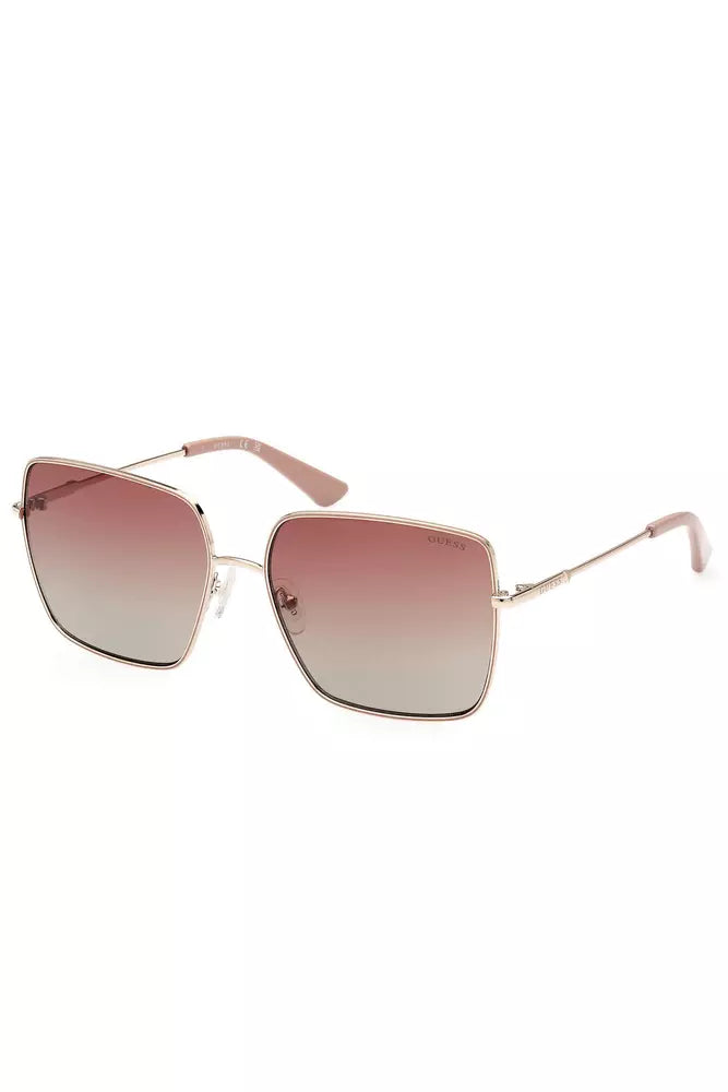 Guess Jeans Elegant Gold Square Frame Sunglasses - Luksusmuotia Guess Jeans - Tutustu YVES JAVANNI® 