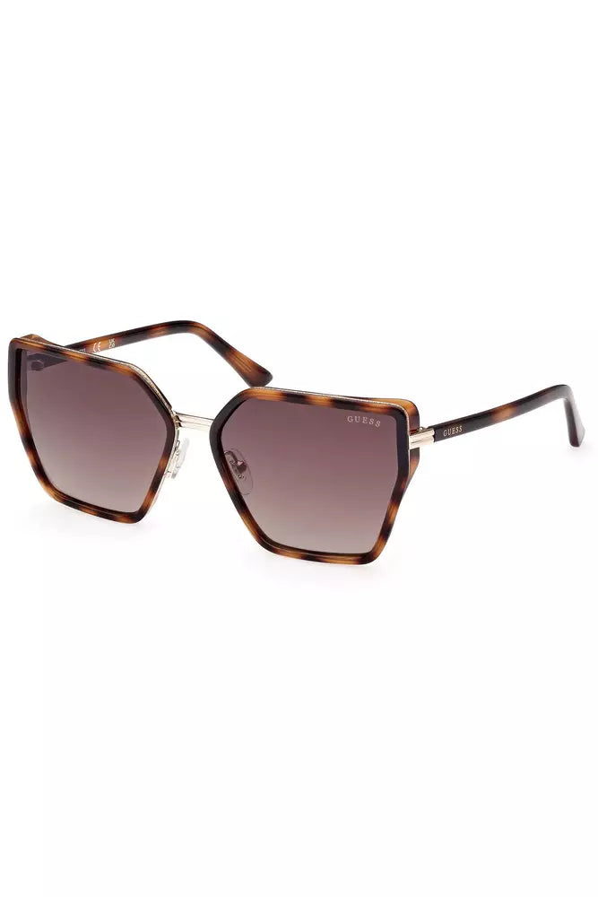 Guess Jeans Chic Hexagonal Injected Frame Sunglasses - Luksusmuotia Guess Jeans - Tutustu YVES JAVANNI® 