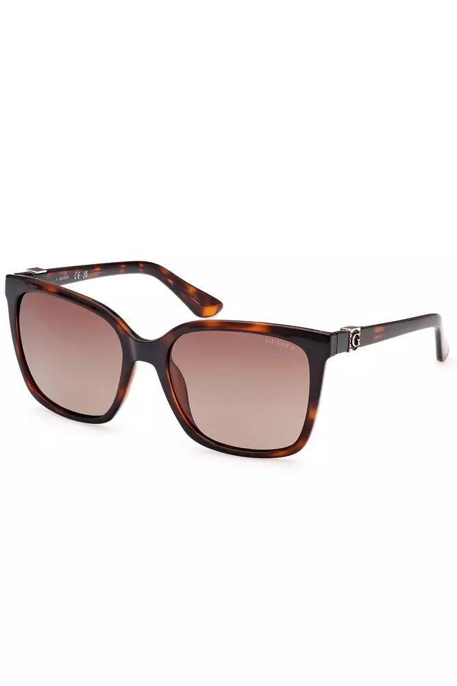 Guess Jeans Chic Brown Square Frame Sunglasses - Luksusmuotia Guess Jeans - Tutustu YVES JAVANNI® 