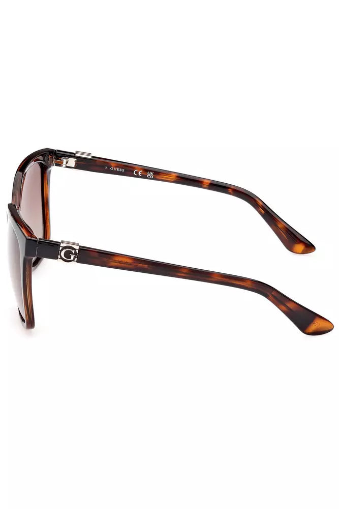 Guess Jeans Chic Brown Square Frame Sunglasses - Luksusmuotia Guess Jeans - Tutustu YVES JAVANNI® 