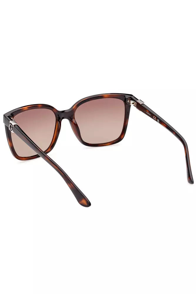 Guess Jeans Chic Brown Square Frame Sunglasses - Luksusmuotia Guess Jeans - Tutustu YVES JAVANNI® 