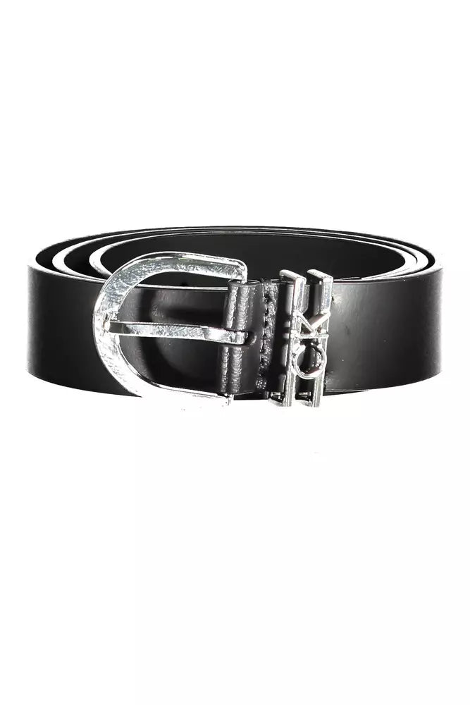 Calvin Klein Black Leather Women Belt - Luksuslaukut ja asusteet Calvin Klein - Tutustu YVES JAVANNI® 