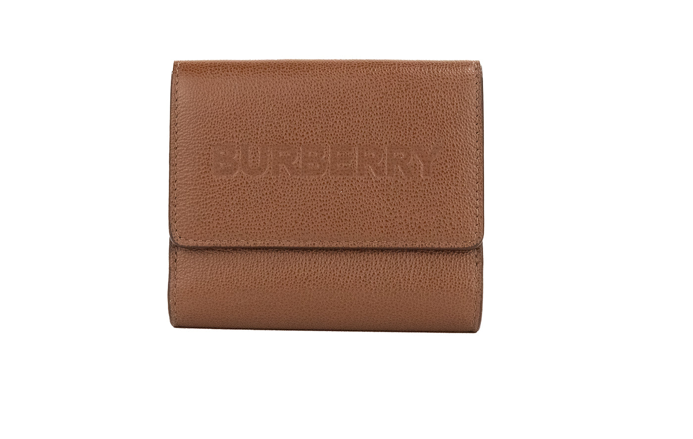 Burberry Luna Tan Grained Leather Small Coin Pouch Snap Wallet - Luksuslaukut ja asusteet Burberry - Tutustu YVES JAVANNI® 