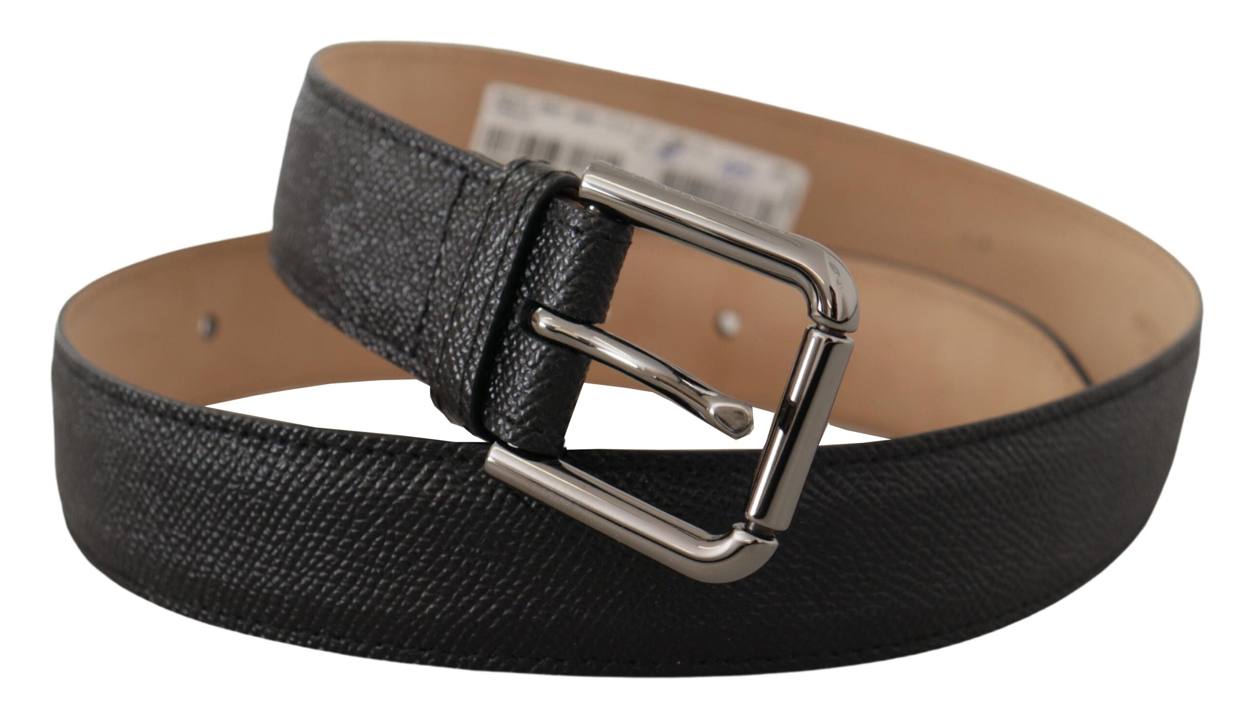 Dolce & Gabbana Elegant Black Leather Belt with Metal Buckle - Luksusmuotia Dolce & Gabbana - Tutustu YVES JAVANNI® 