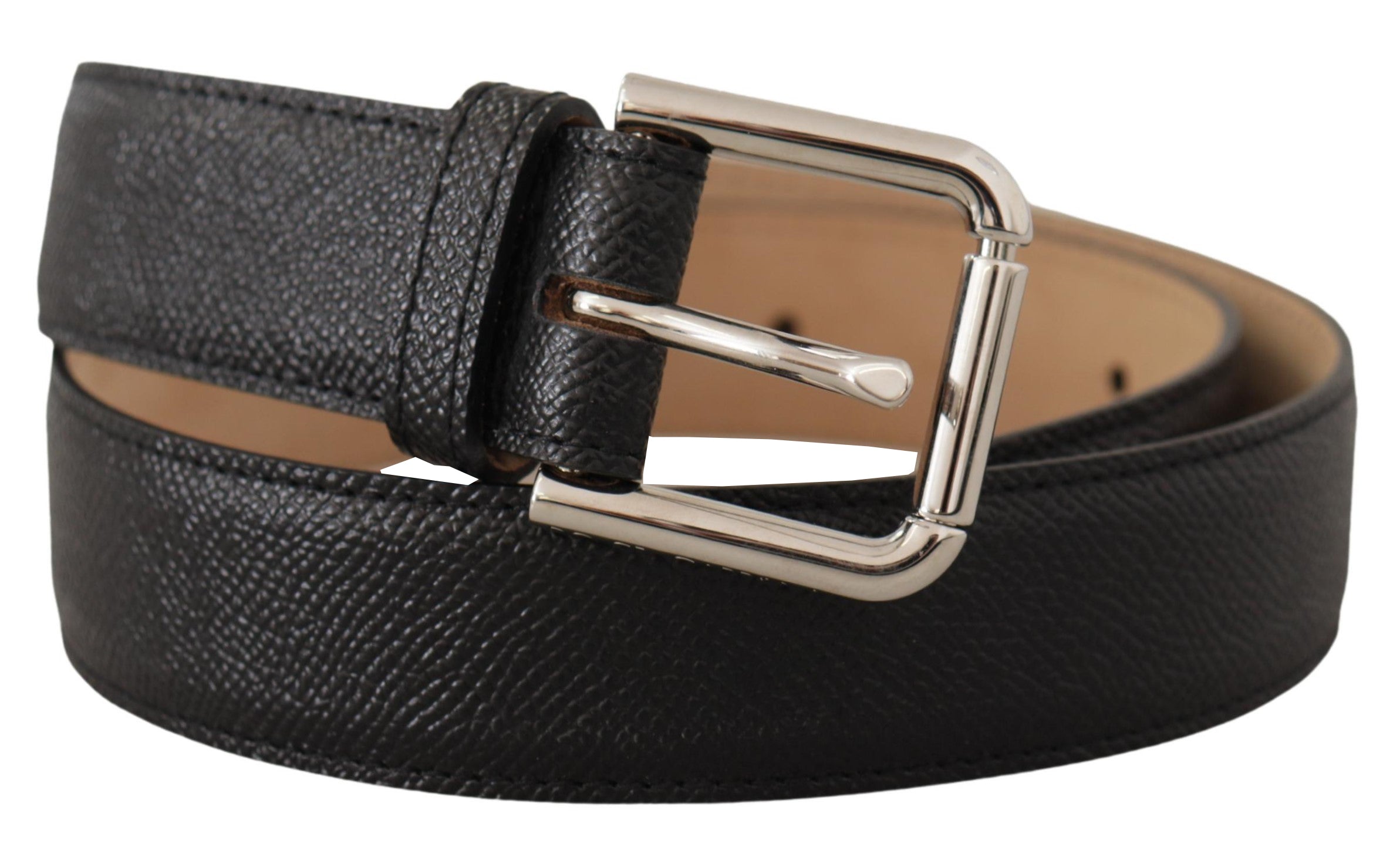 Dolce & Gabbana Sleek Black Authentic Leather Belt - Luksusmuotia Dolce & Gabbana - Tutustu YVES JAVANNI® 