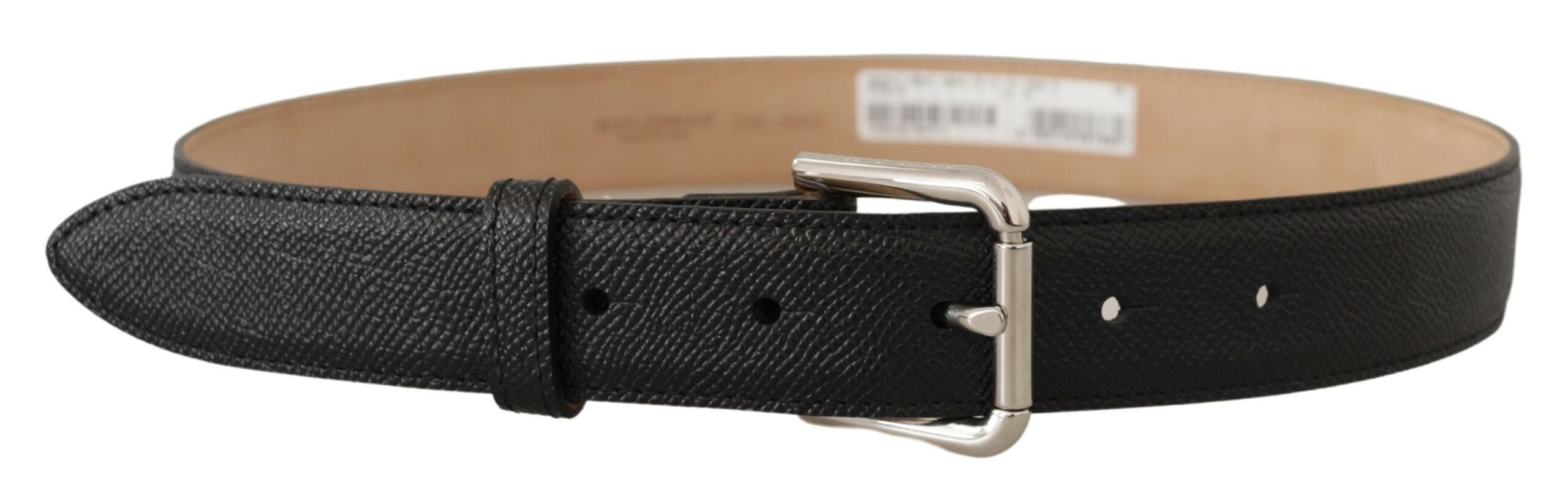 Dolce & Gabbana Sleek Black Authentic Leather Belt - Luksusmuotia Dolce & Gabbana - Tutustu YVES JAVANNI® 