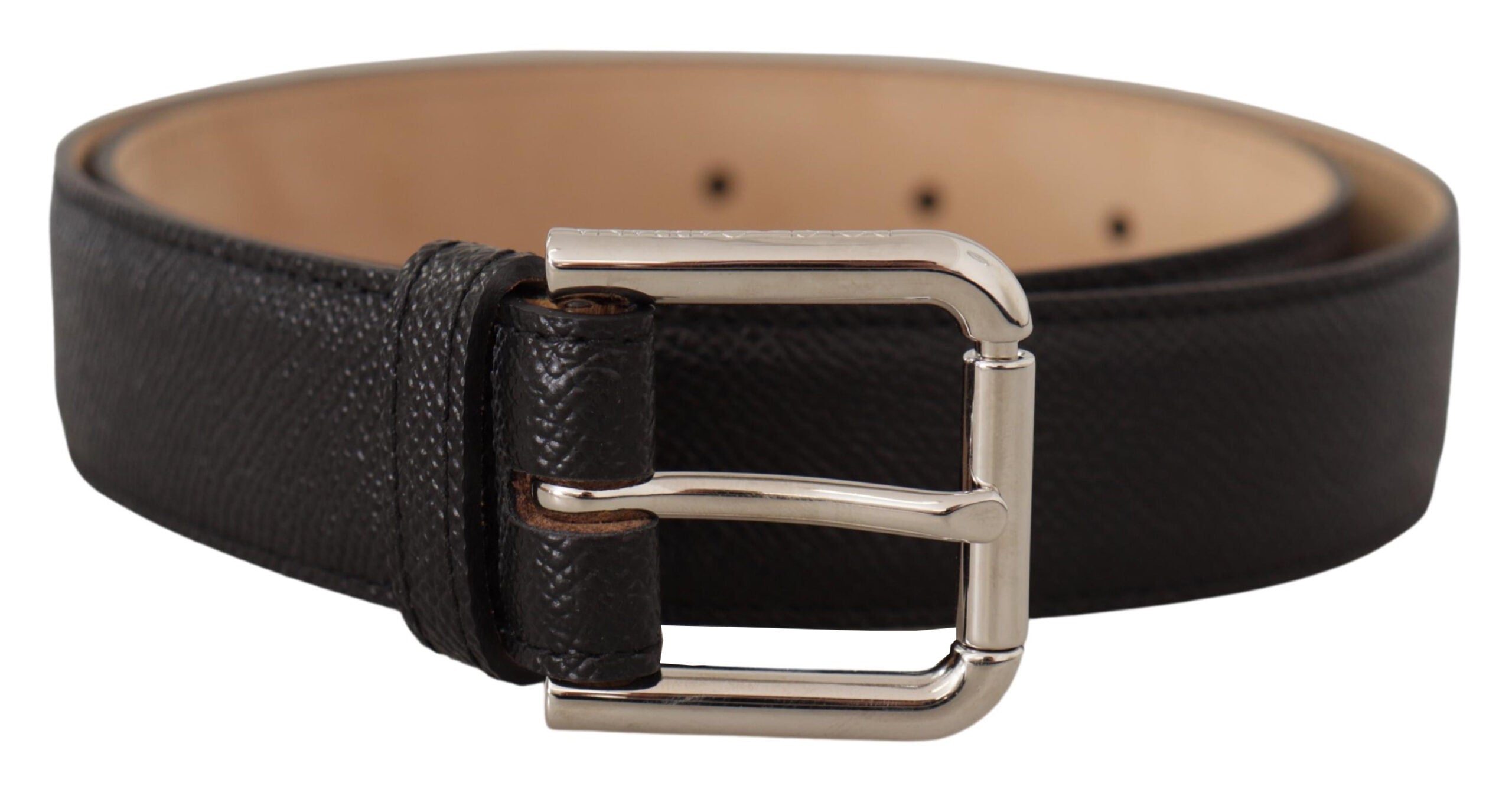 Dolce & Gabbana Sleek Black Authentic Leather Belt - Luksusmuotia Dolce & Gabbana - Tutustu YVES JAVANNI® 