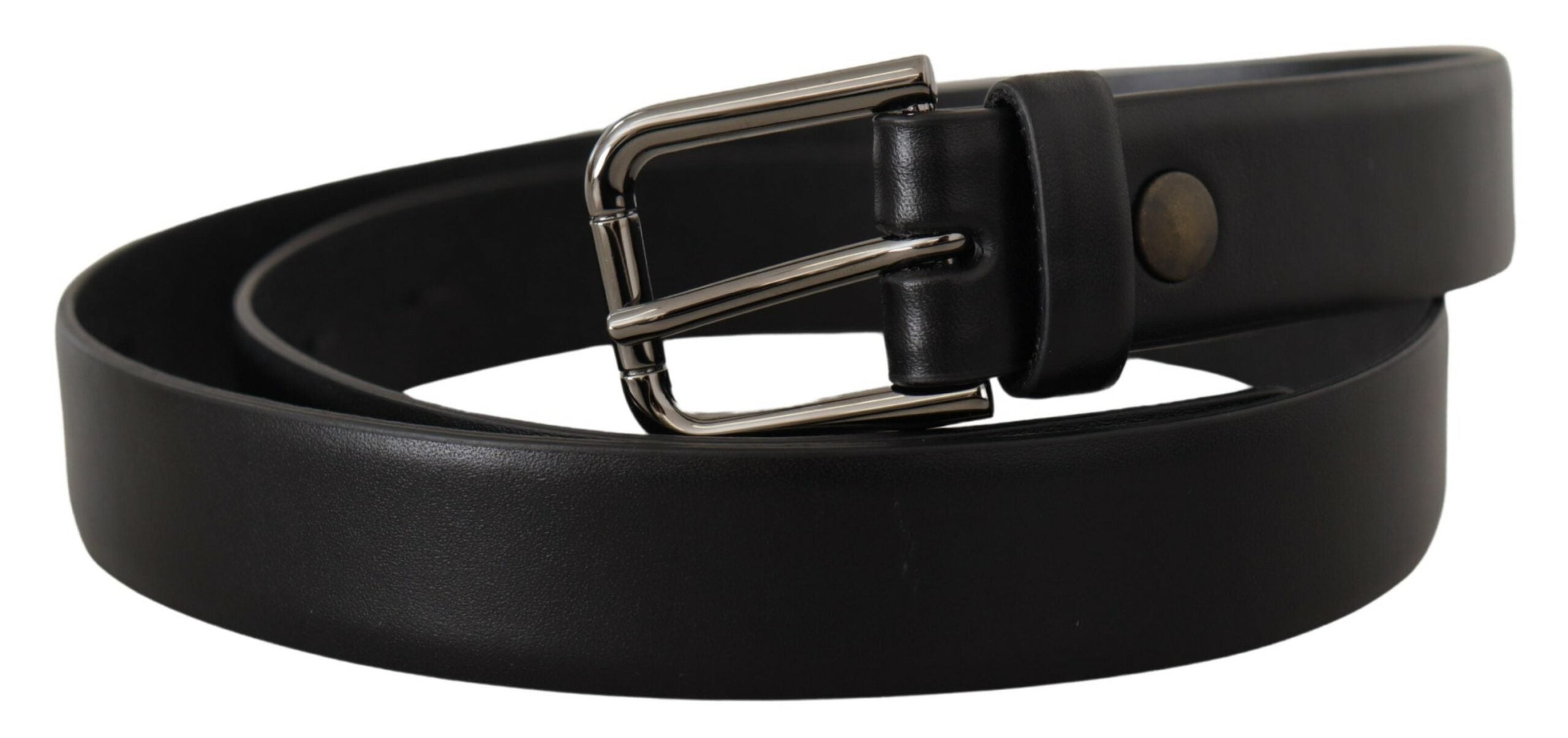 Dolce & Gabbana Elegant Black Leather Classic Belt - Luksusmuotia Dolce & Gabbana - Tutustu YVES JAVANNI® 