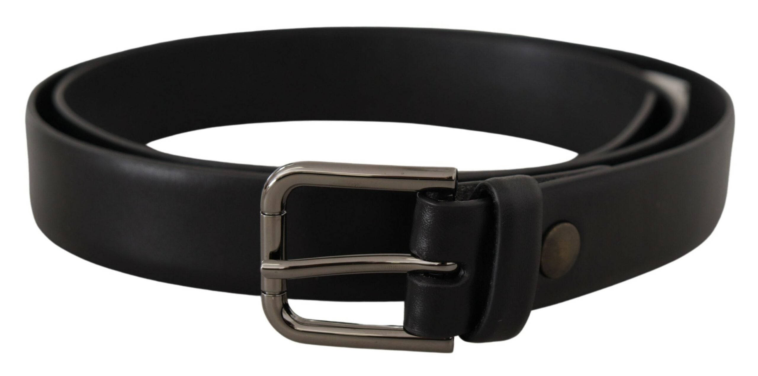 Dolce & Gabbana Elegant Black Leather Classic Belt - Luksusmuotia Dolce & Gabbana - Tutustu YVES JAVANNI® 