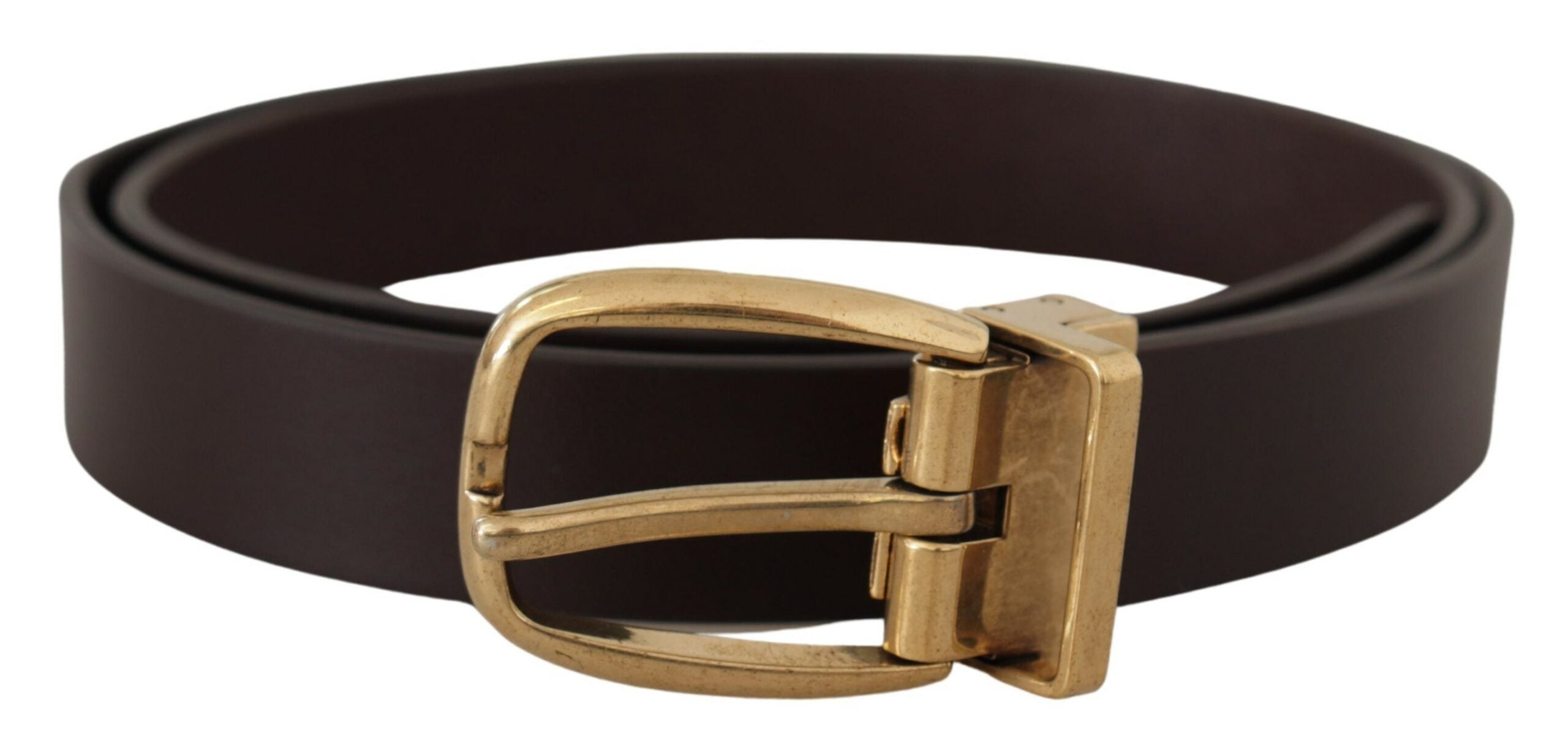 Dolce & Gabbana Elegant Dark Brown Leather Belt - Luksusmuotia Dolce & Gabbana - Tutustu YVES JAVANNI® 