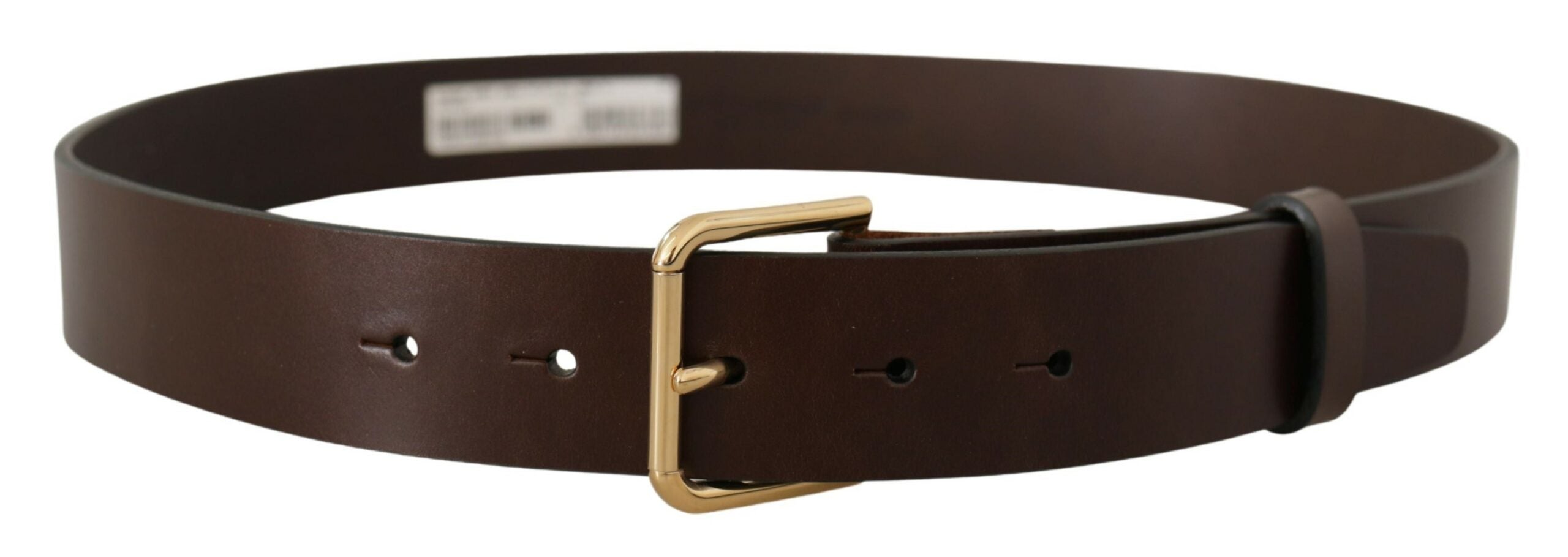 Dolce & Gabbana Elegant Dark Brown Leather Belt - Luksusmuotia Dolce & Gabbana - Tutustu YVES JAVANNI® 