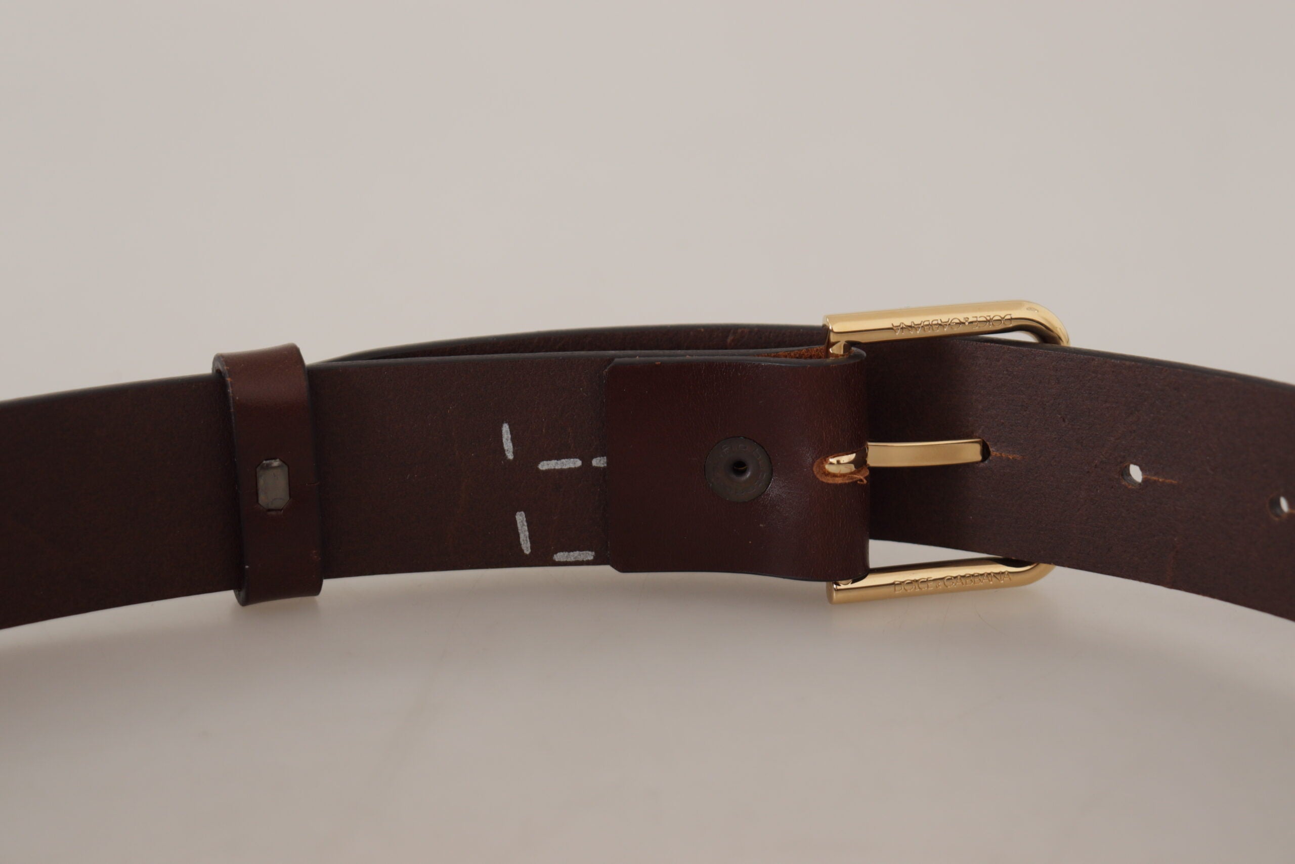 Dolce & Gabbana Elegant Dark Brown Leather Belt - Luksusmuotia Dolce & Gabbana - Tutustu YVES JAVANNI® 