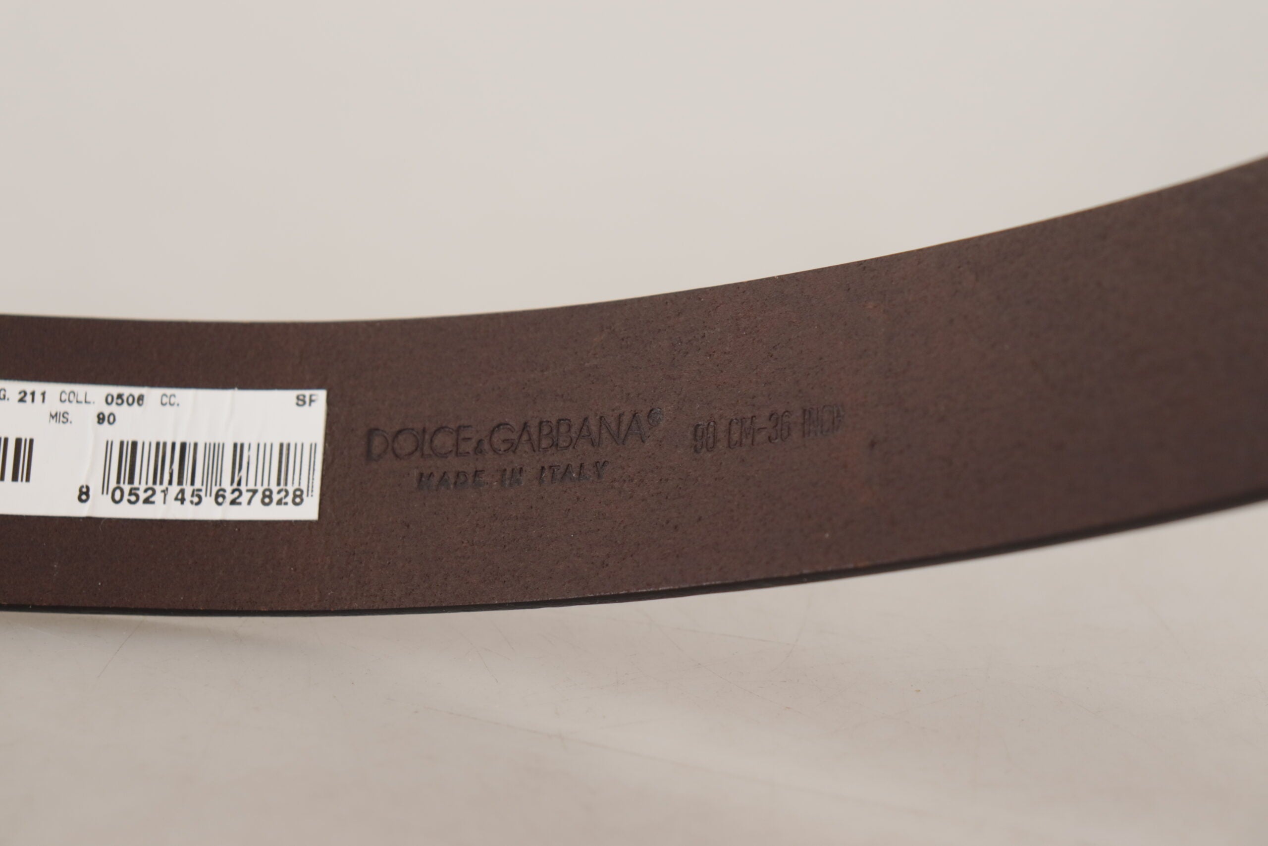 Dolce & Gabbana Elegant Dark Brown Leather Belt - Luksusmuotia Dolce & Gabbana - Tutustu YVES JAVANNI® 