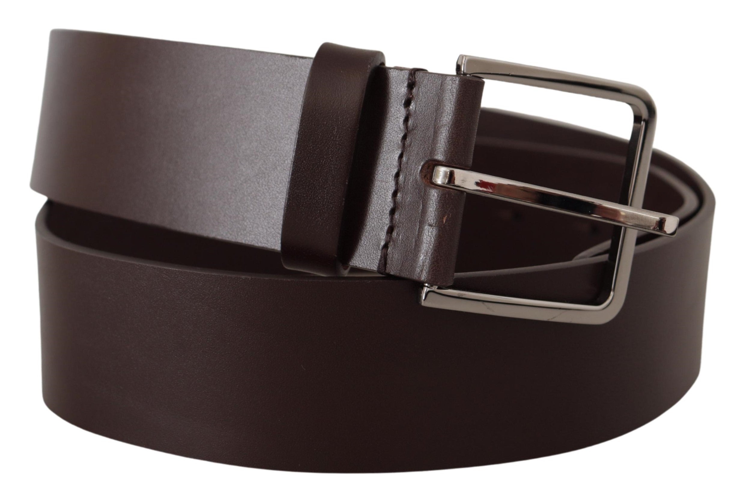 Dolce & Gabbana Elegant Dark Brown Leather Belt - Luksusmuotia Dolce & Gabbana - Tutustu YVES JAVANNI® 