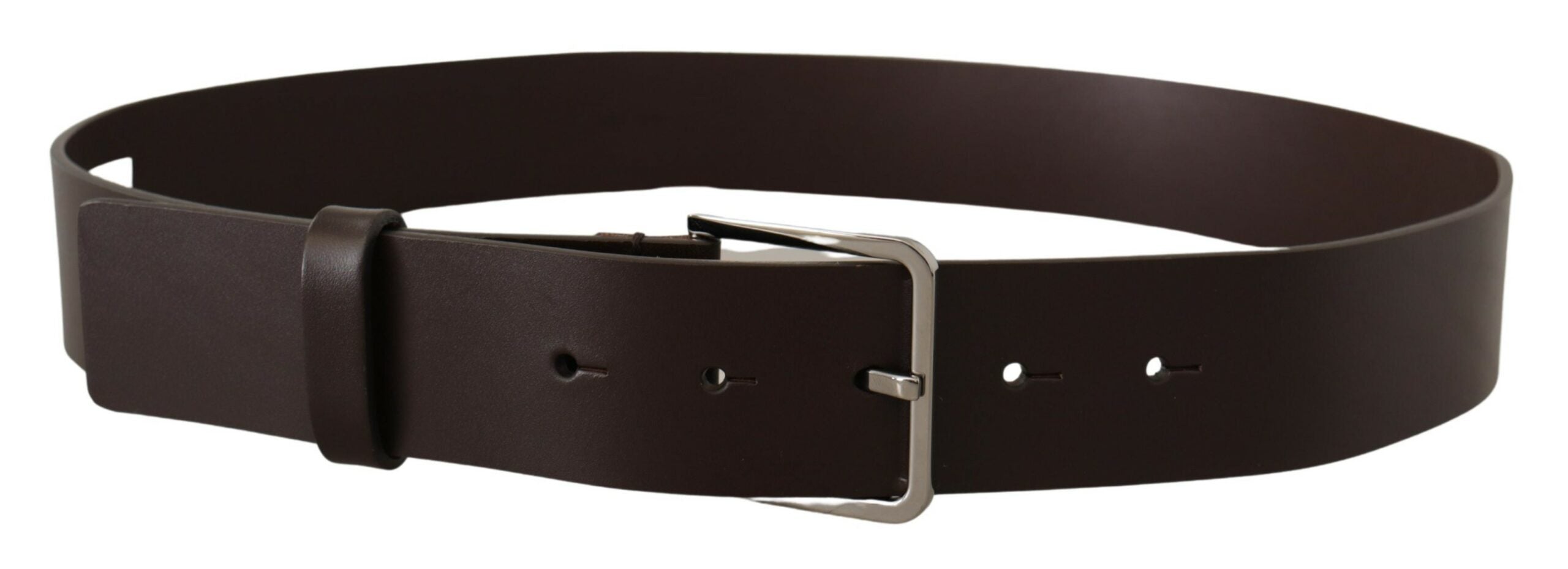 Dolce & Gabbana Elegant Dark Brown Leather Belt - Luksusmuotia Dolce & Gabbana - Tutustu YVES JAVANNI® 