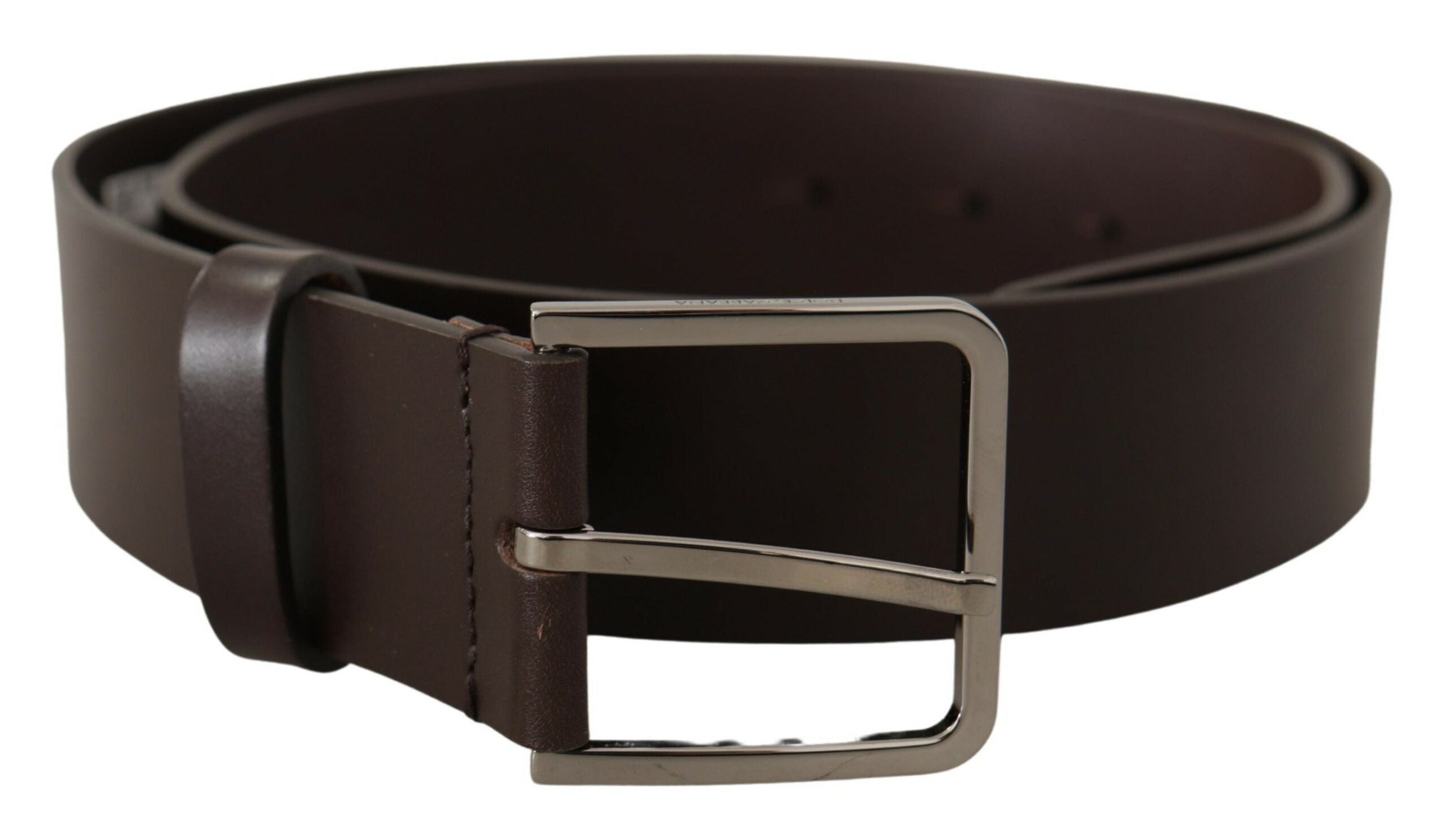 Dolce & Gabbana Elegant Dark Brown Leather Belt - Luksusmuotia Dolce & Gabbana - Tutustu YVES JAVANNI® 