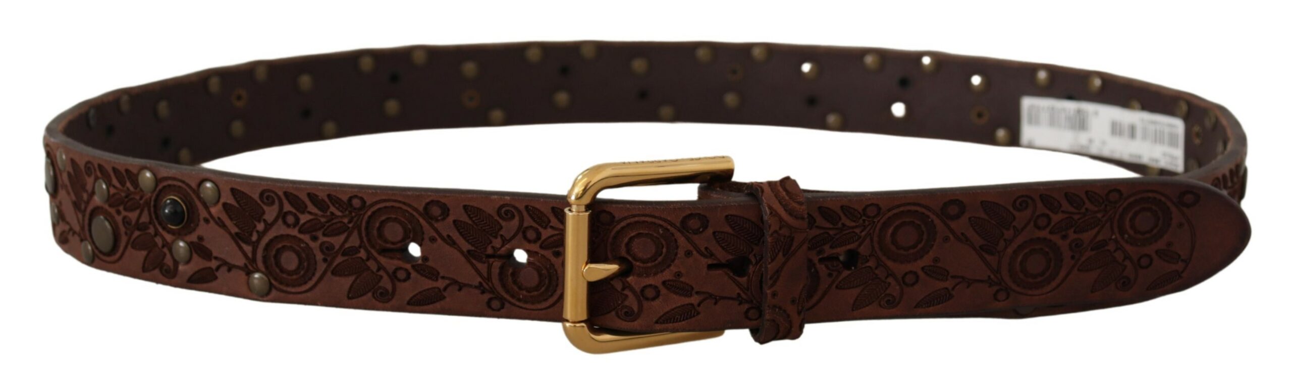 Dolce & Gabbana Elegant Leather Belt with Engraved Buckle - Luksusmuotia Dolce & Gabbana - Tutustu YVES JAVANNI® 