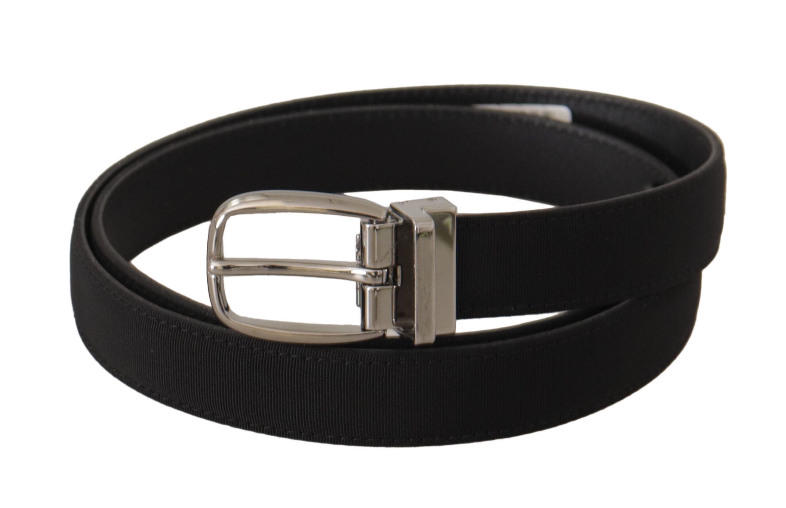 Dolce & Gabbana Elegant Black Canvas & Leather Belt - Luksusmuotia Dolce & Gabbana - Tutustu YVES JAVANNI® 