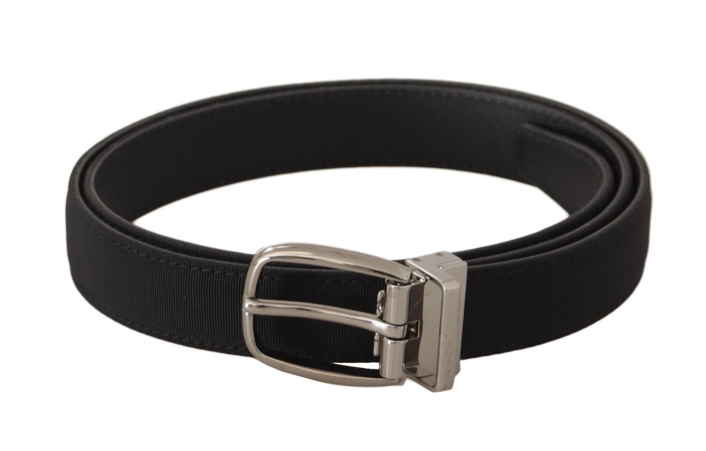 Dolce & Gabbana Elegant Black Canvas & Leather Belt - Luksusmuotia Dolce & Gabbana - Tutustu YVES JAVANNI® 