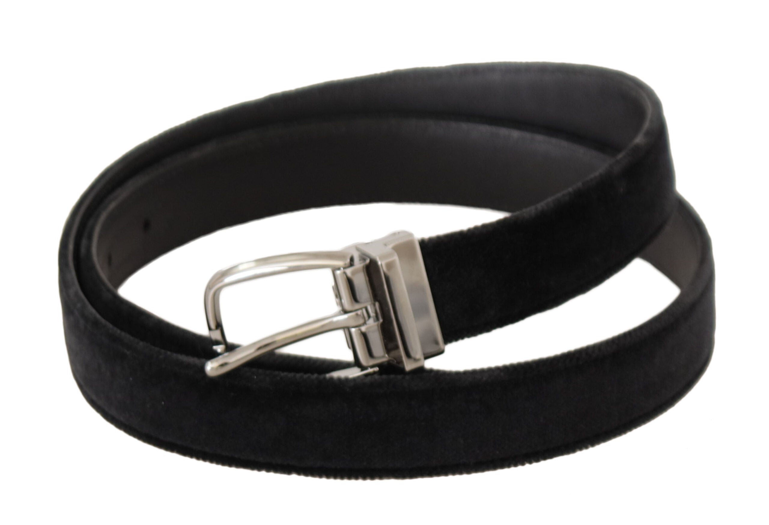 Dolce & Gabbana Elegant Velvet Designer Belt with Logo Engraved Buckle - Luksusmuotia Dolce & Gabbana - Tutustu YVES JAVANNI® 