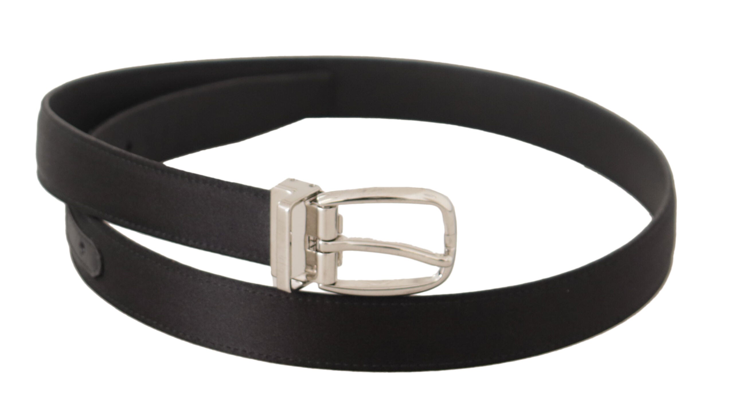 Dolce & Gabbana Elegant Black Leather-Canvas Designer Belt - Luksusmuotia Dolce & Gabbana - Tutustu YVES JAVANNI® 