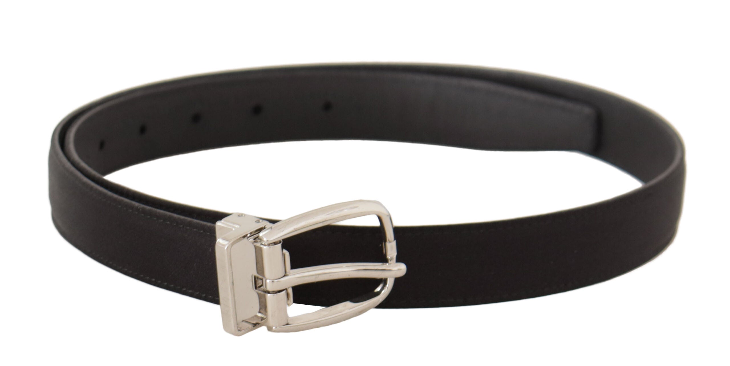 Dolce & Gabbana Elegant Black Leather-Canvas Designer Belt - Luksusmuotia Dolce & Gabbana - Tutustu YVES JAVANNI® 