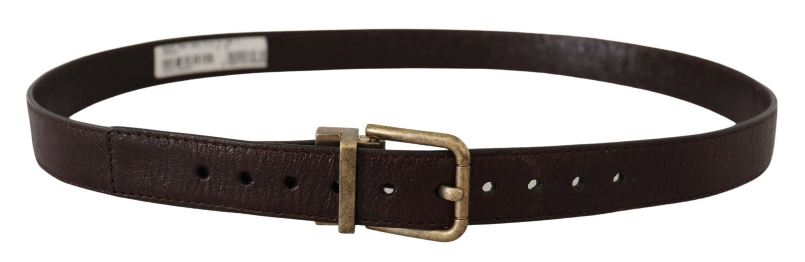 Dolce & Gabbana Elegant Leather Belt with Engraved Buckle - Luksusmuotia Dolce & Gabbana - Tutustu YVES JAVANNI® 