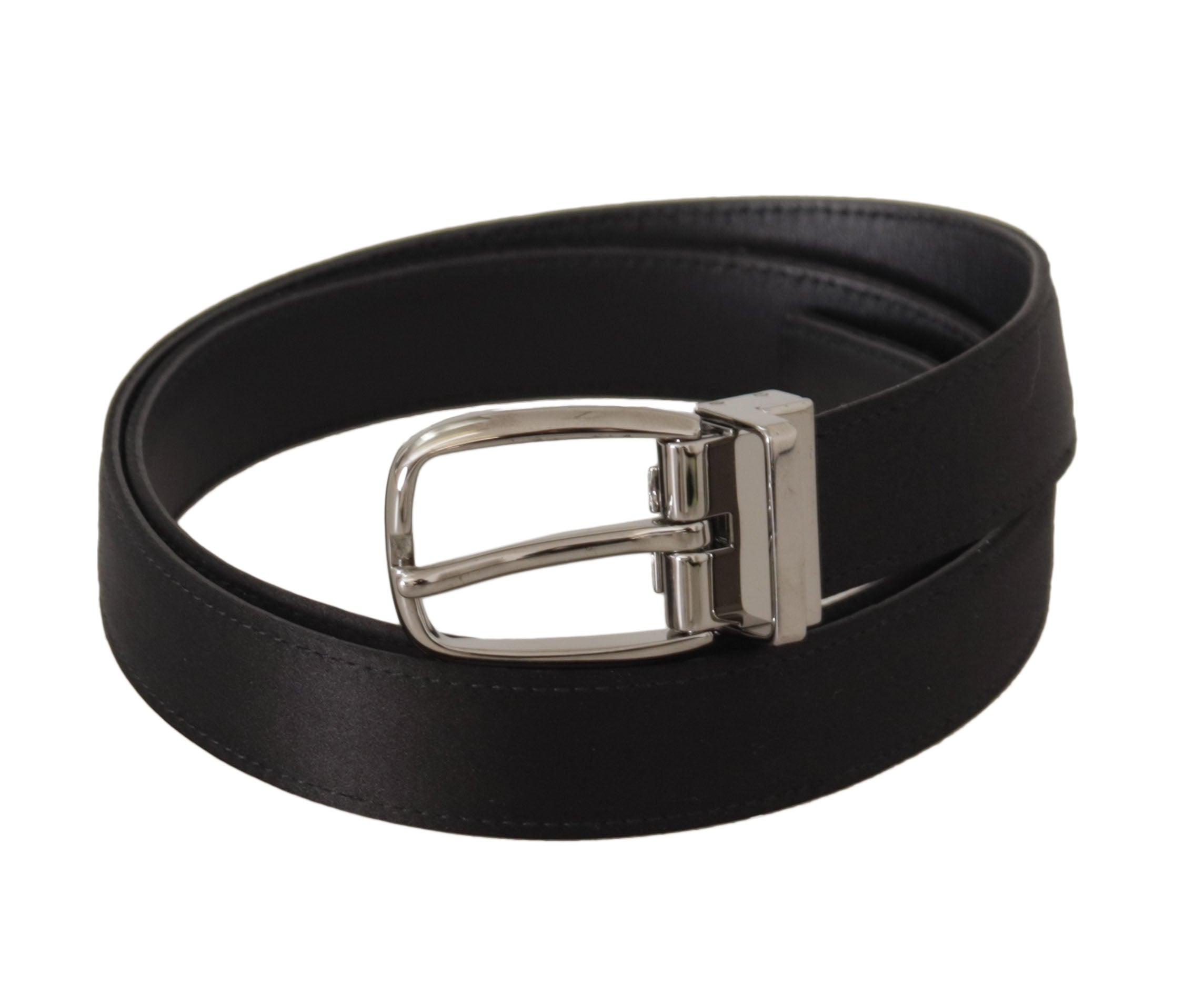 Dolce & Gabbana Elegant Silk Leather Belt with Logo Buckle - Luksusmuotia Dolce & Gabbana - Tutustu YVES JAVANNI® 