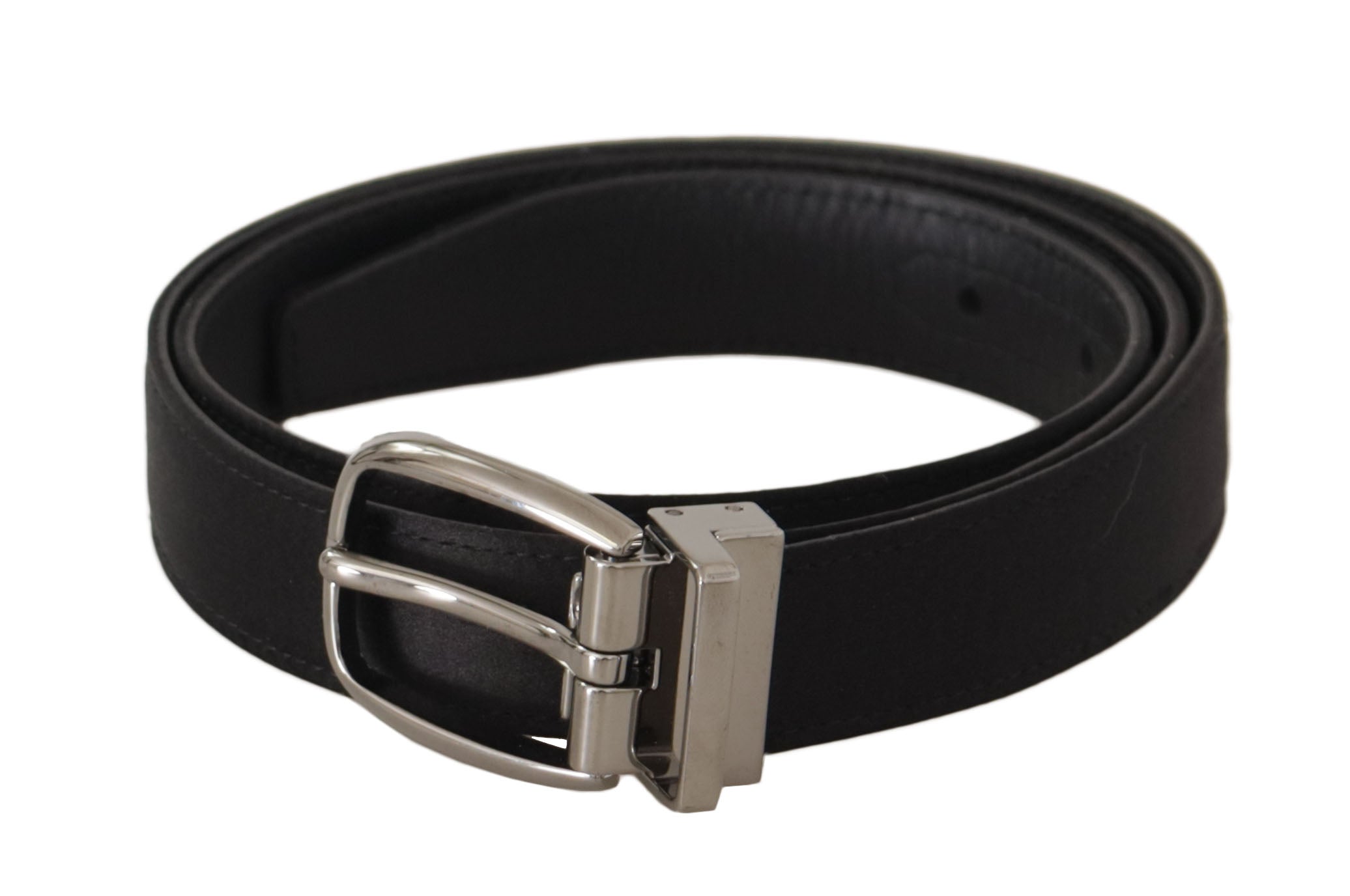 Dolce & Gabbana Elegant Silk Leather Belt with Logo Buckle - Luksusmuotia Dolce & Gabbana - Tutustu YVES JAVANNI® 