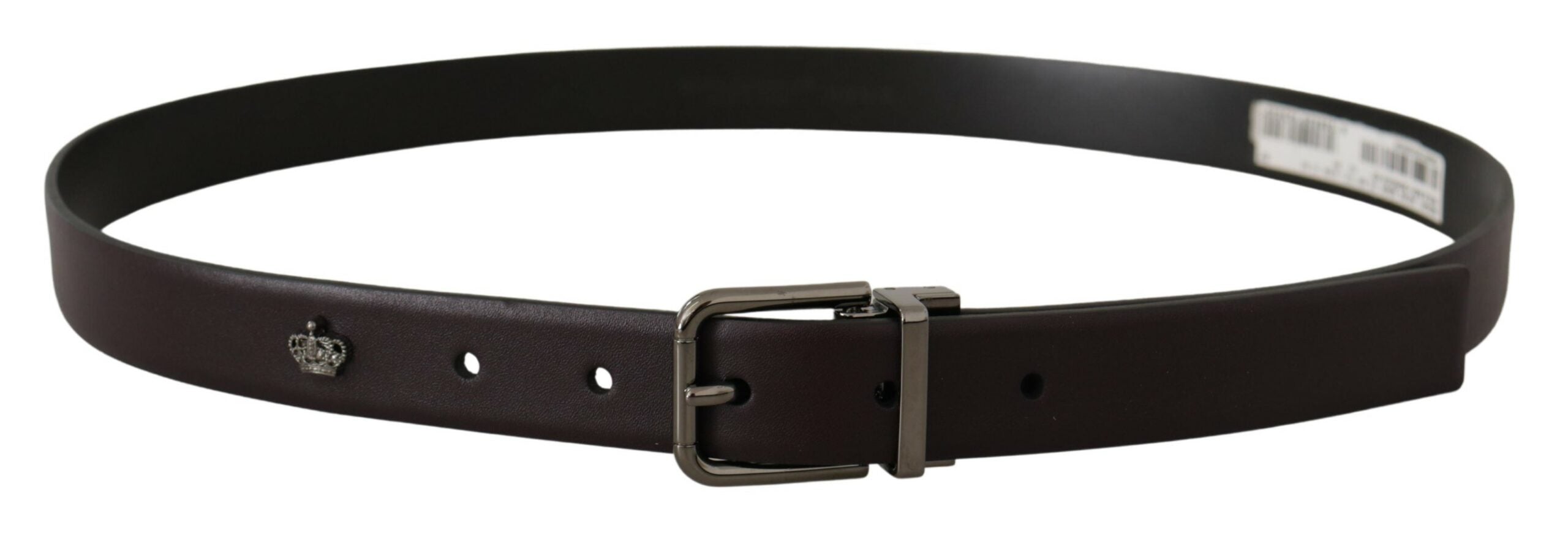 Dolce & Gabbana Elegant Dark Brown Leather Belt - Luksusmuotia Dolce & Gabbana - Tutustu YVES JAVANNI® 