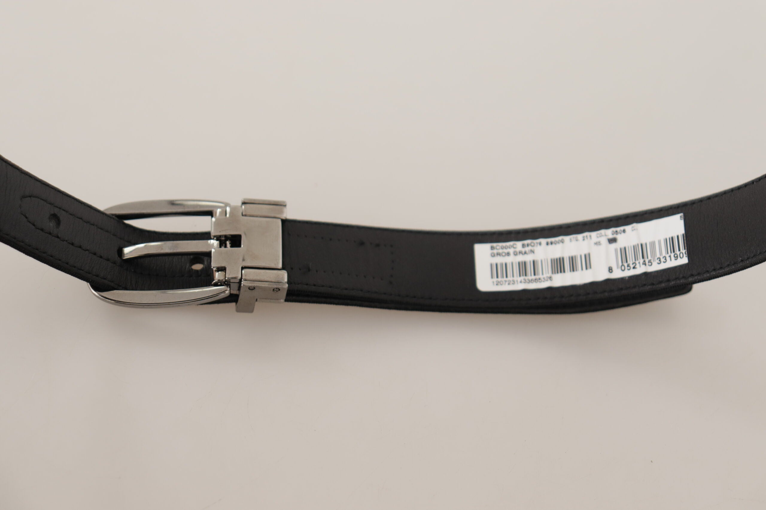 Dolce & Gabbana Elegant Black Leather Designer Belt - Luksusmuotia Dolce & Gabbana - Tutustu YVES JAVANNI® 