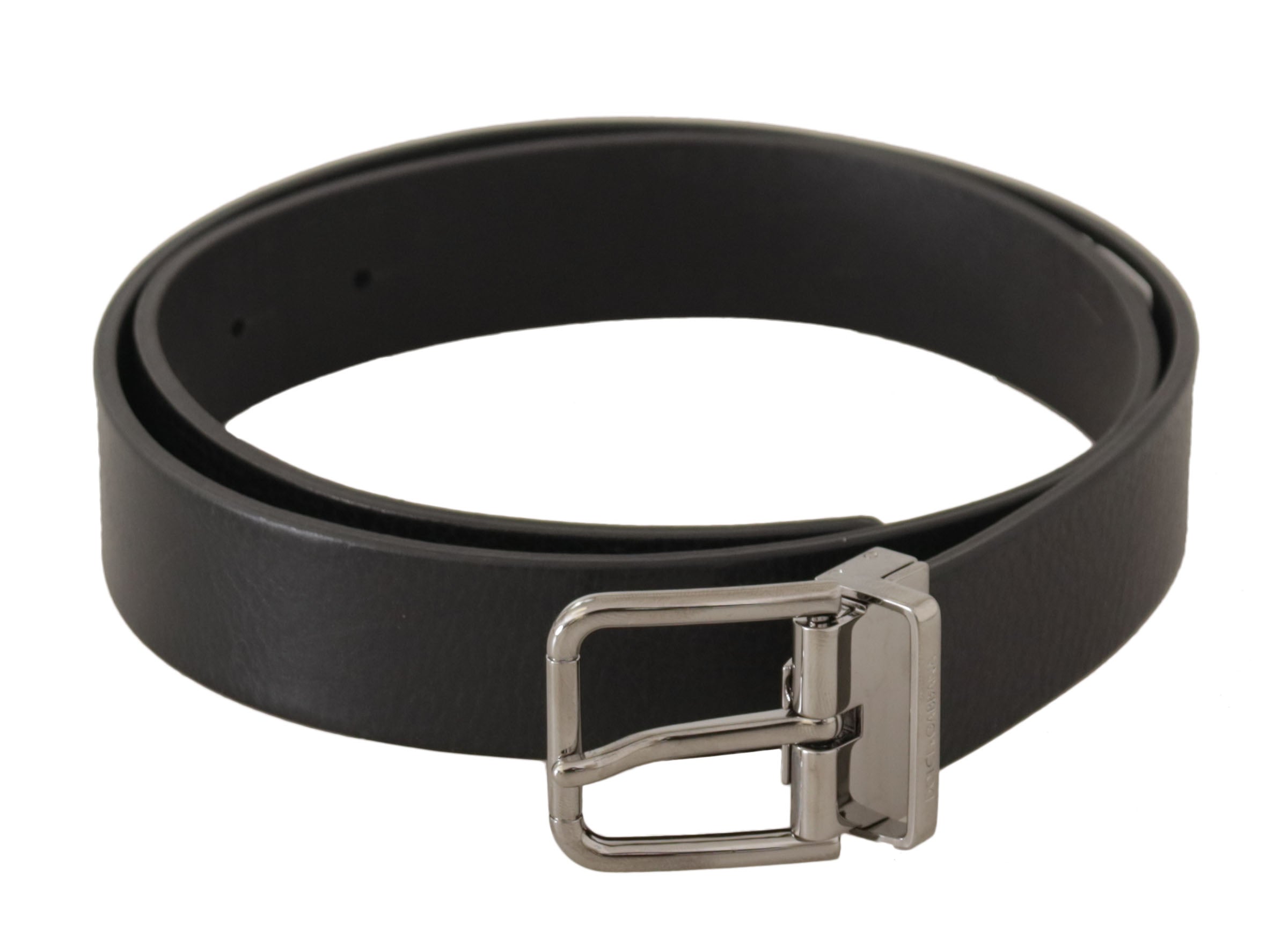 Dolce & Gabbana Elegant Black Leather Belt with Metal Buckle - Luksusmuotia Dolce & Gabbana - Tutustu YVES JAVANNI® 