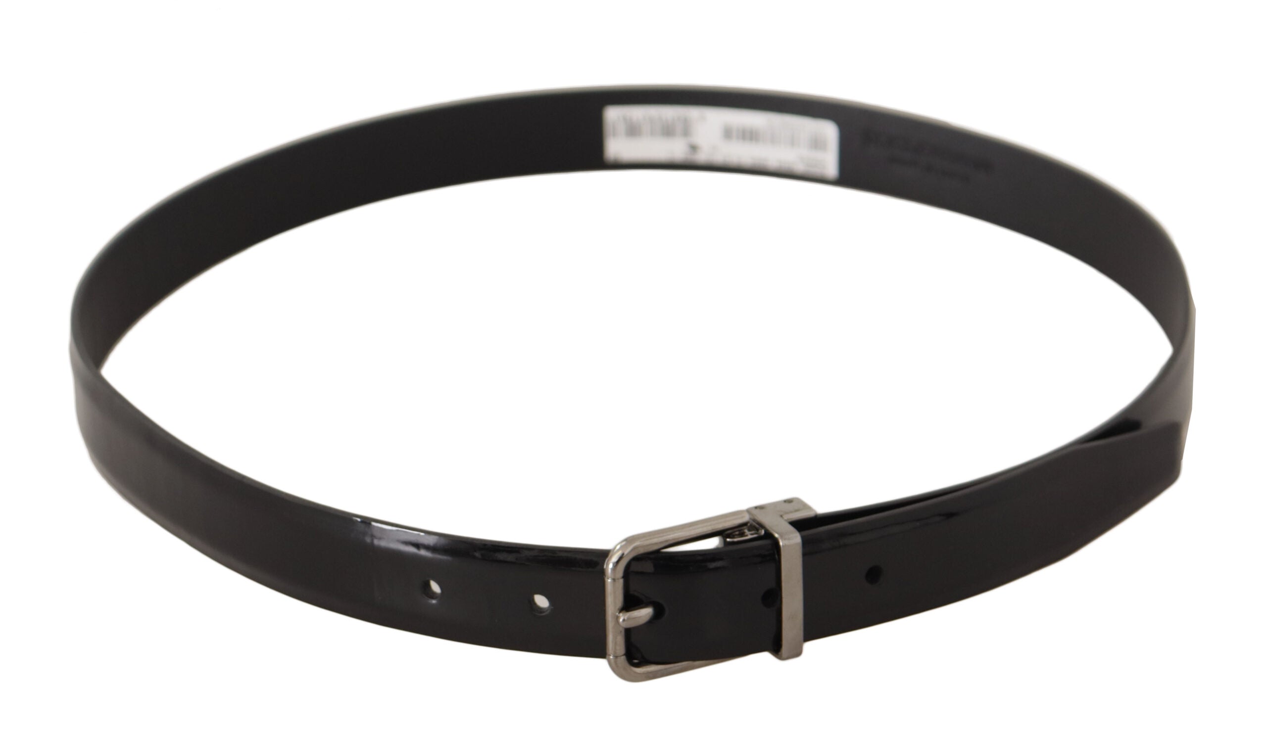 Dolce & Gabbana Elegant Black Leather Belt with Metal Buckle - Luksusmuotia Dolce & Gabbana - Tutustu YVES JAVANNI® 