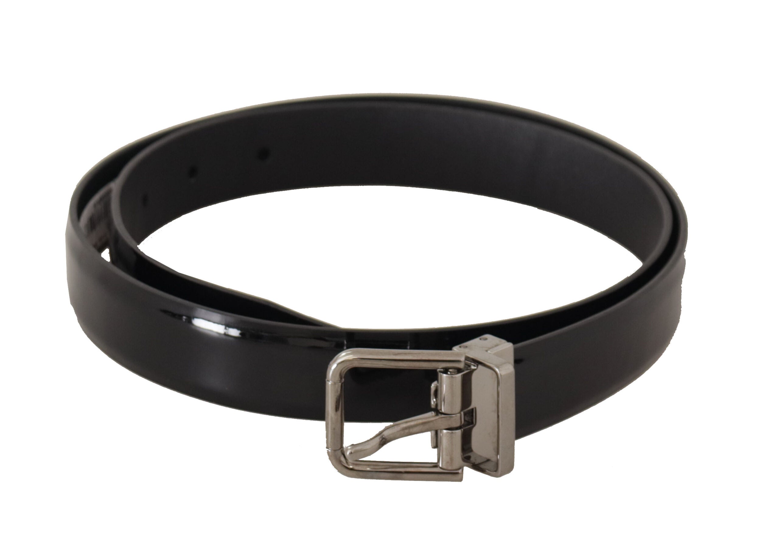 Dolce & Gabbana Elegant Black Leather Belt with Metal Buckle - Luksusmuotia Dolce & Gabbana - Tutustu YVES JAVANNI® 