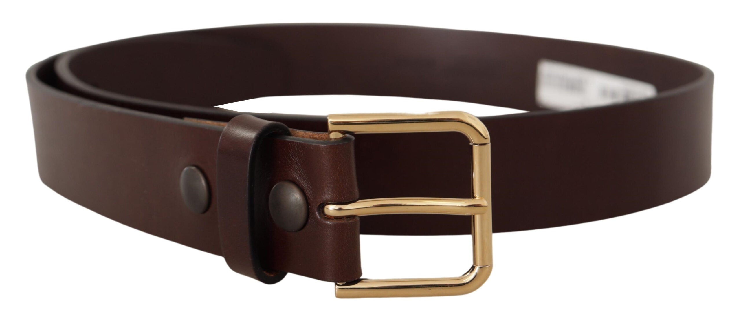 Dolce & Gabbana Elegant Black Leather Belt with Metal Buckle - Luksusmuotia Dolce & Gabbana - Tutustu YVES JAVANNI® 