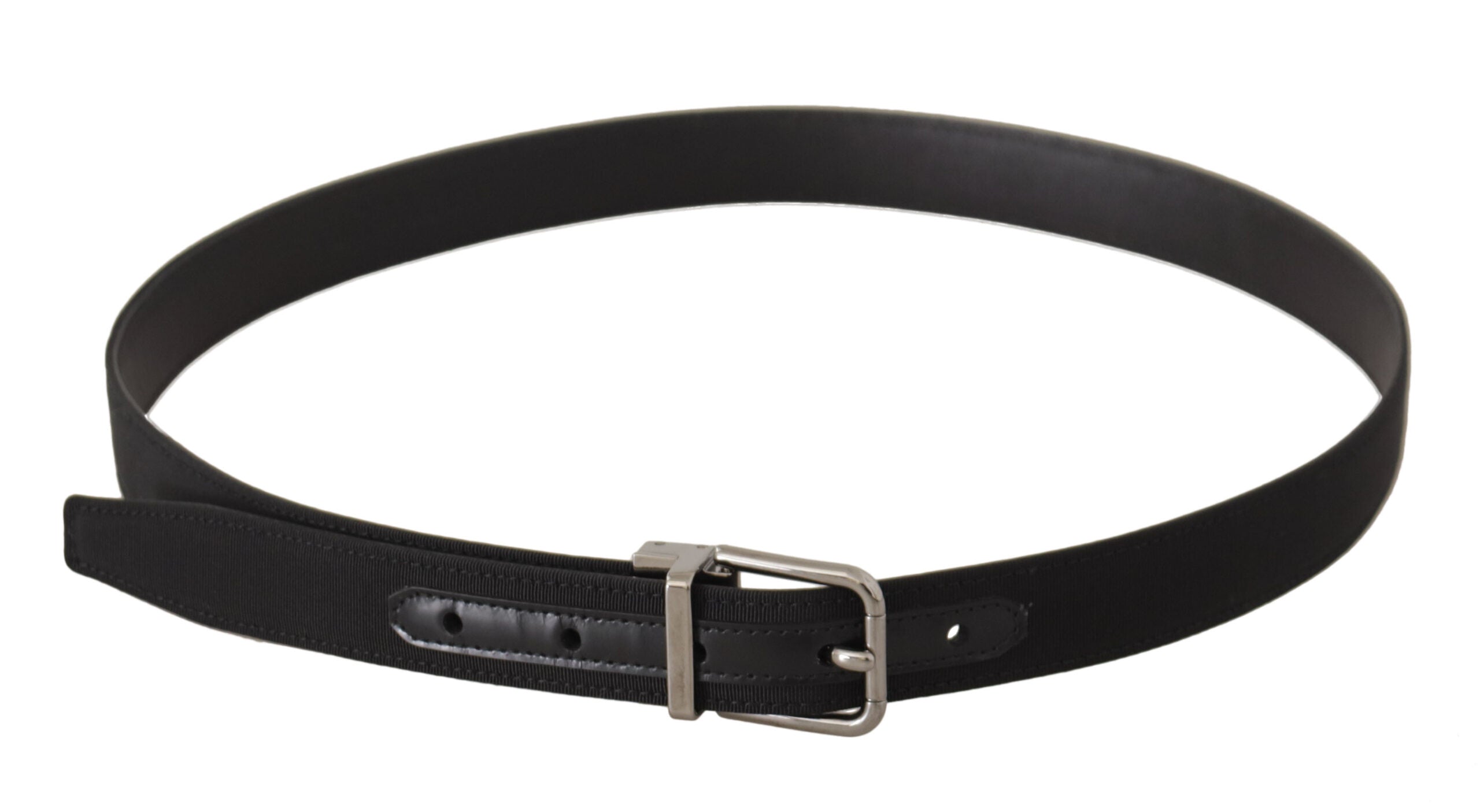 Dolce & Gabbana Elegant Black Leather Belt with Metal Buckle - Luksusmuotia Dolce & Gabbana - Tutustu YVES JAVANNI® 