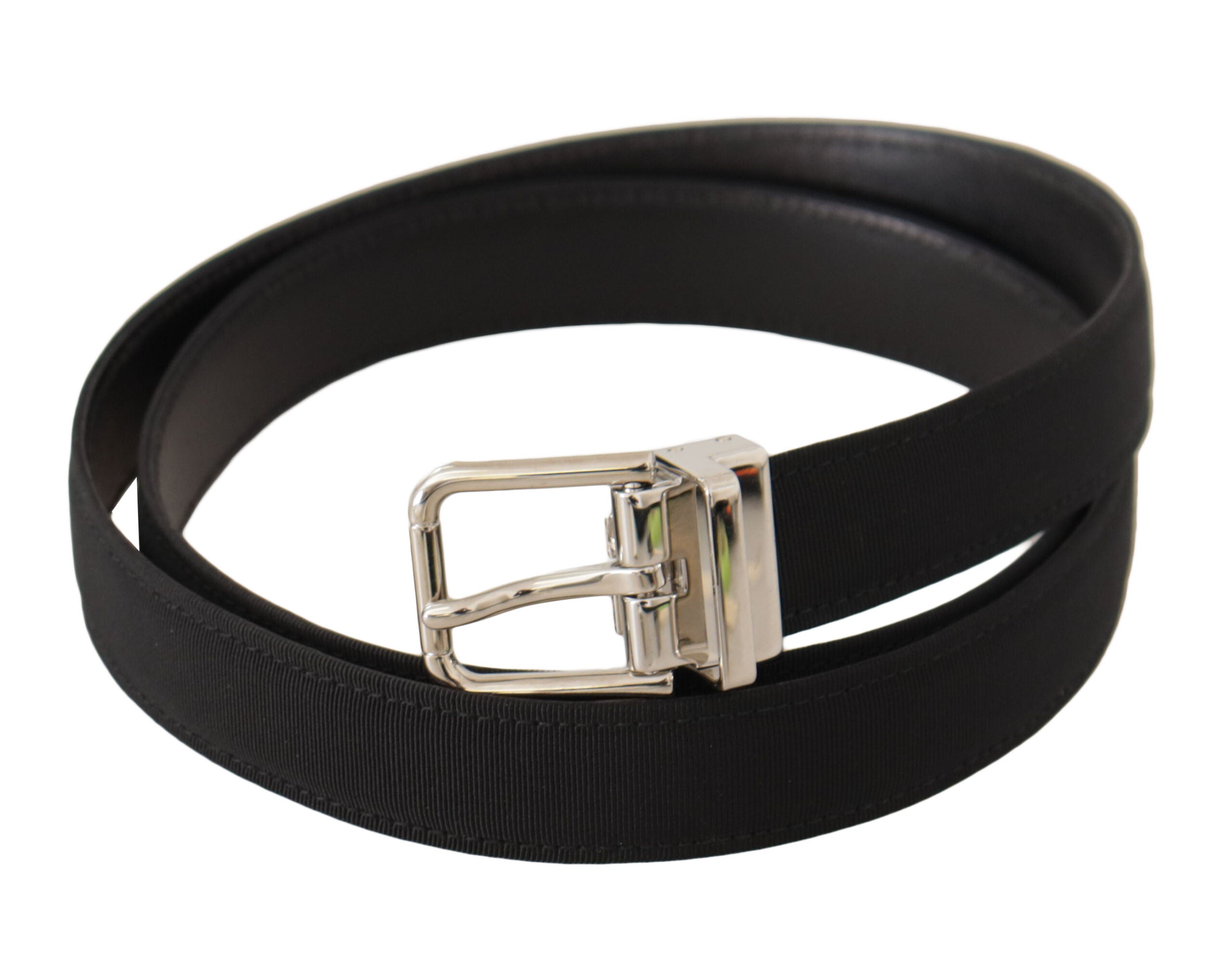 Dolce & Gabbana Elegant Black Canvas and Leather Belt - Luksusmuotia Dolce & Gabbana - Tutustu YVES JAVANNI® 