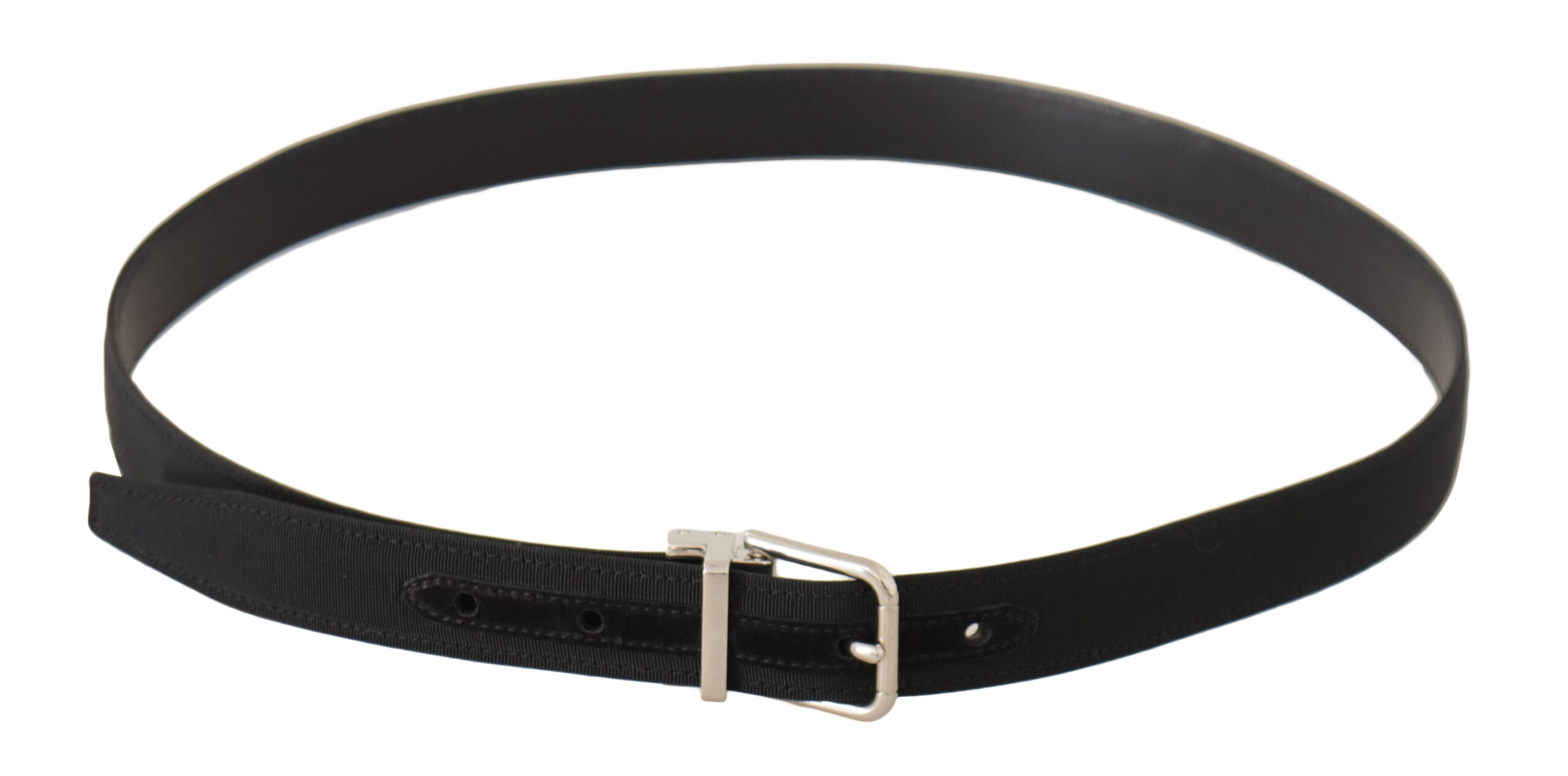 Dolce & Gabbana Elegant Black Canvas and Leather Belt - Luksusmuotia Dolce & Gabbana - Tutustu YVES JAVANNI® 