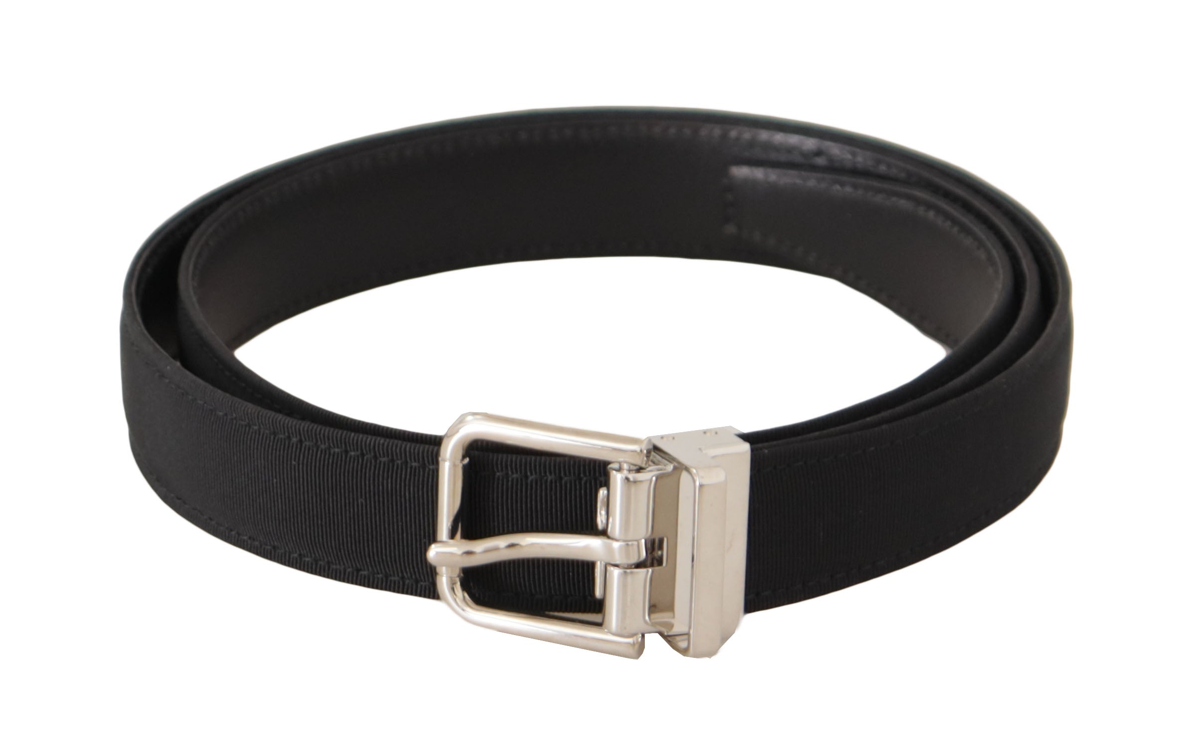 Dolce & Gabbana Elegant Black Canvas and Leather Belt - Luksusmuotia Dolce & Gabbana - Tutustu YVES JAVANNI® 