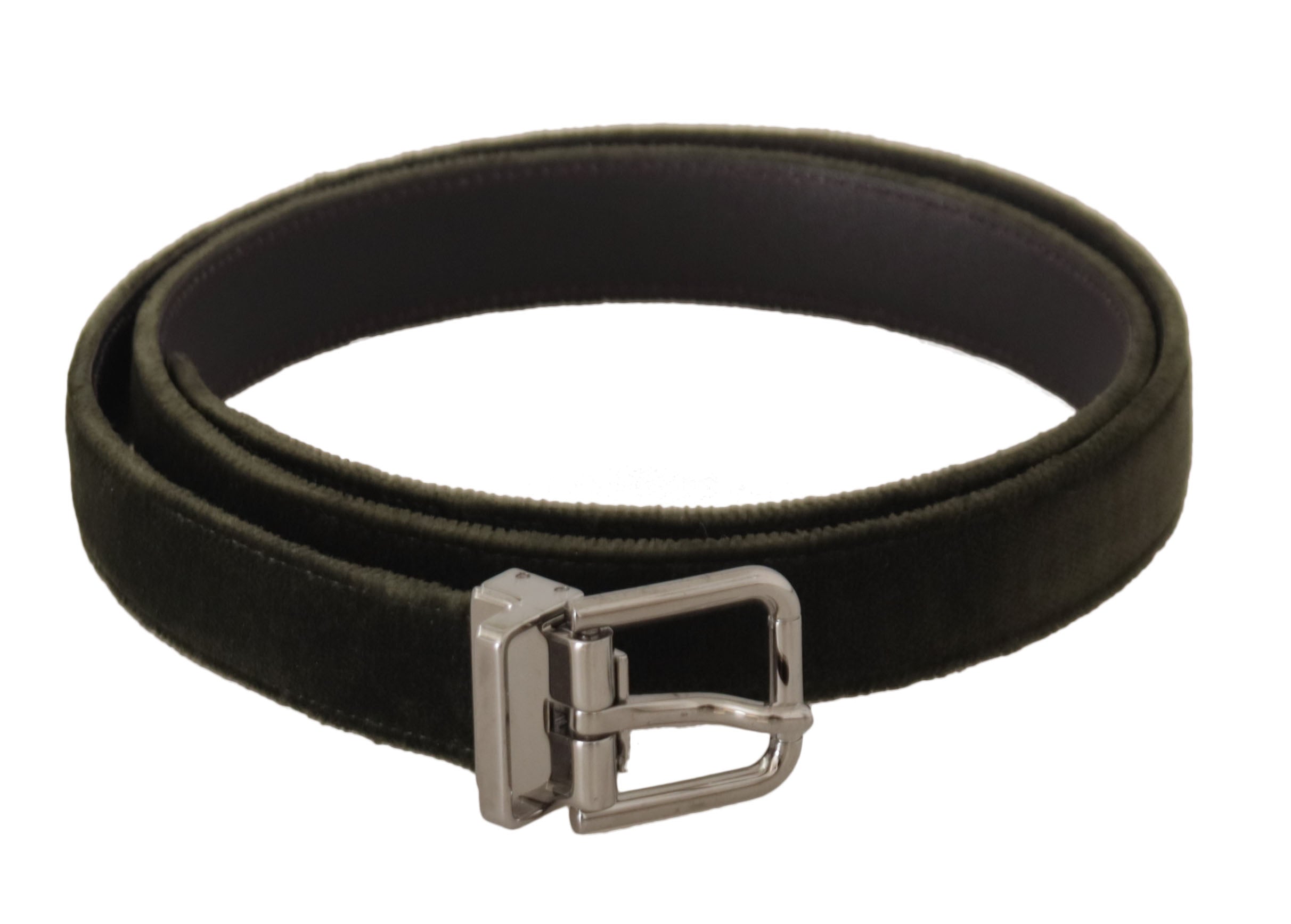 Dolce & Gabbana Elegant Velvet Leather Green Belt - Luksusmuotia Dolce & Gabbana - Tutustu YVES JAVANNI® 