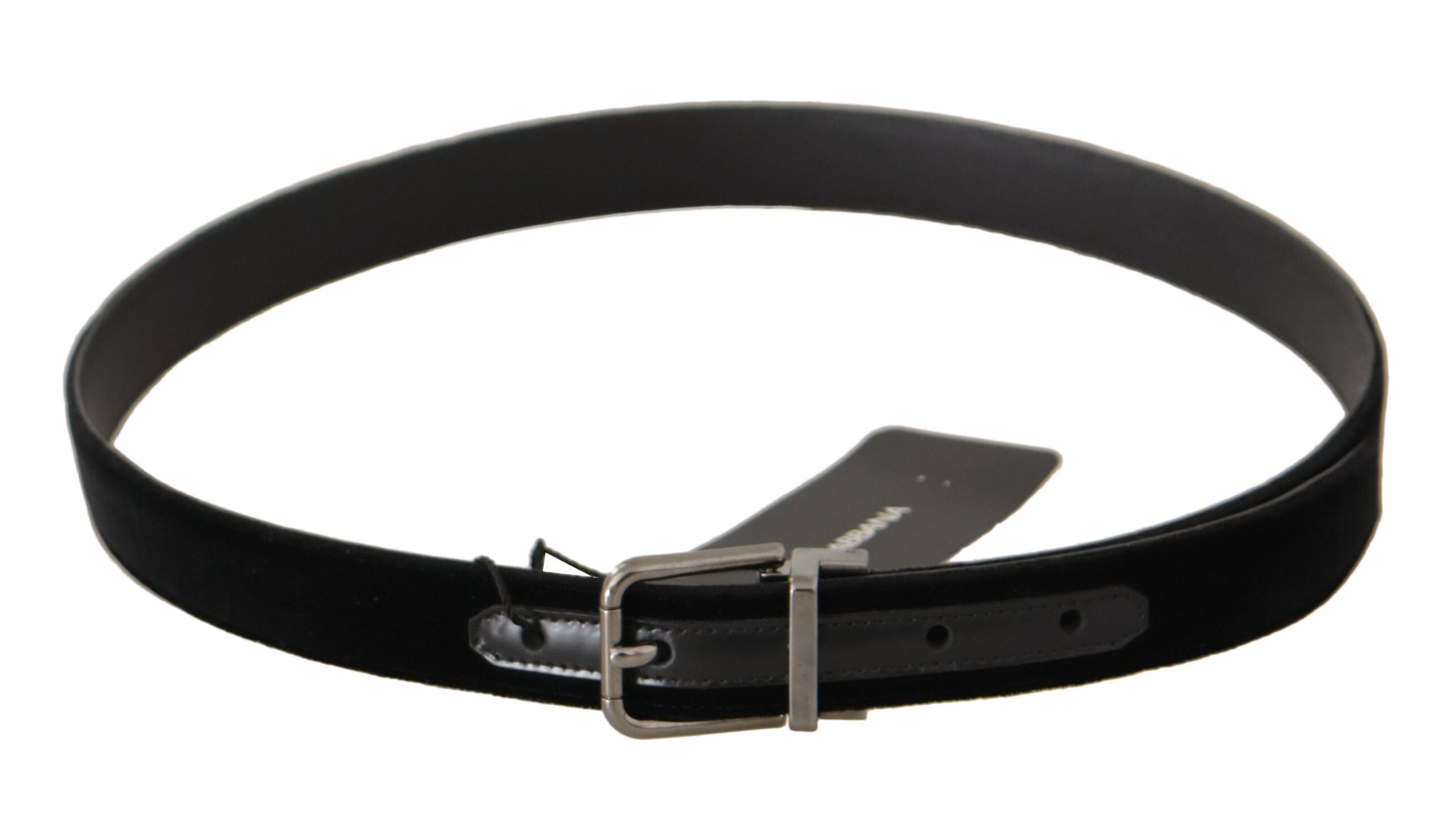 Dolce & Gabbana Elegant Black Cotton-Leather D&G Belt - Luksusmuotia Dolce & Gabbana - Tutustu YVES JAVANNI® 