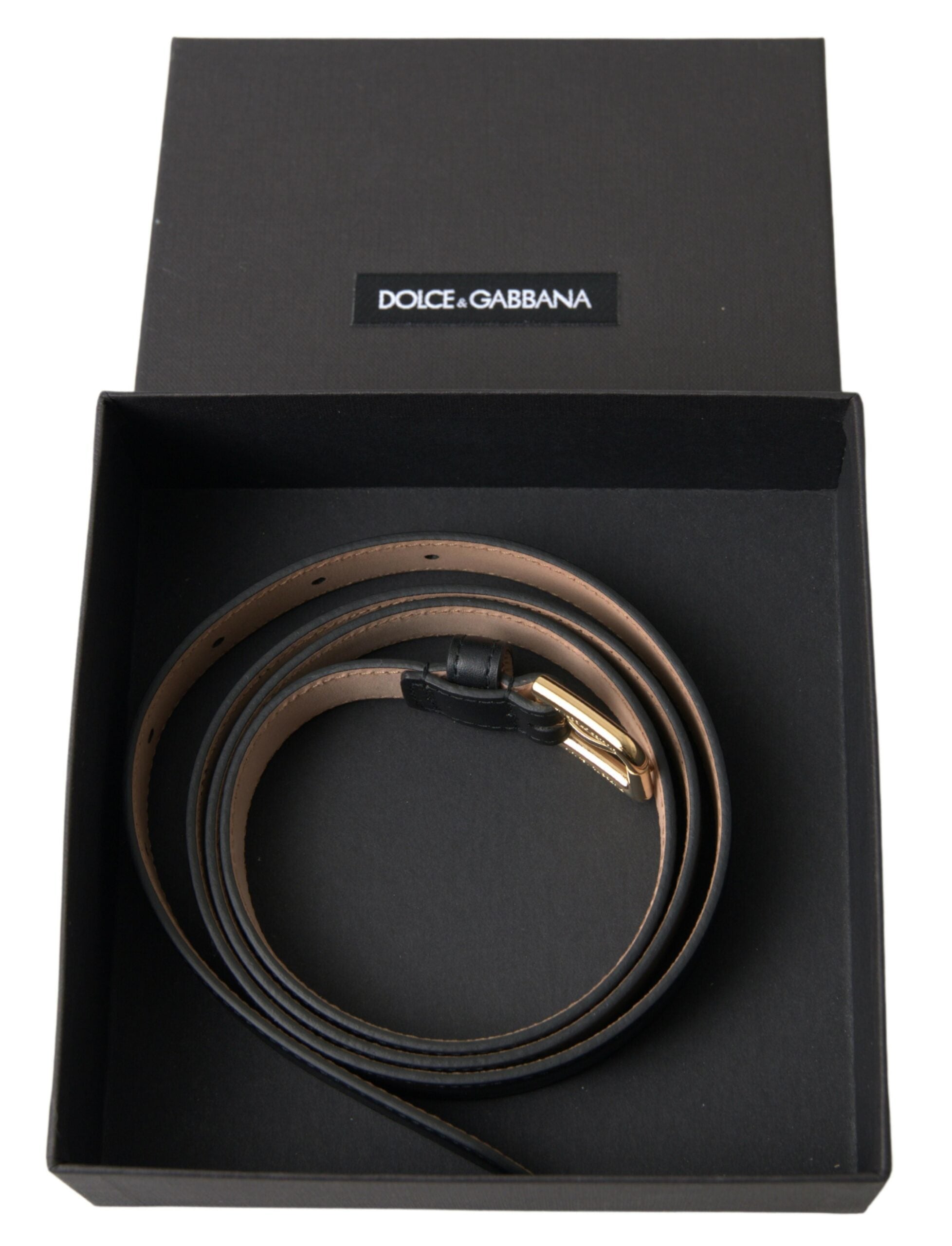 Dolce & Gabbana Elegant Italian Leather Belt with Metal Buckle - Luksusmuotia Dolce & Gabbana - Tutustu YVES JAVANNI® 