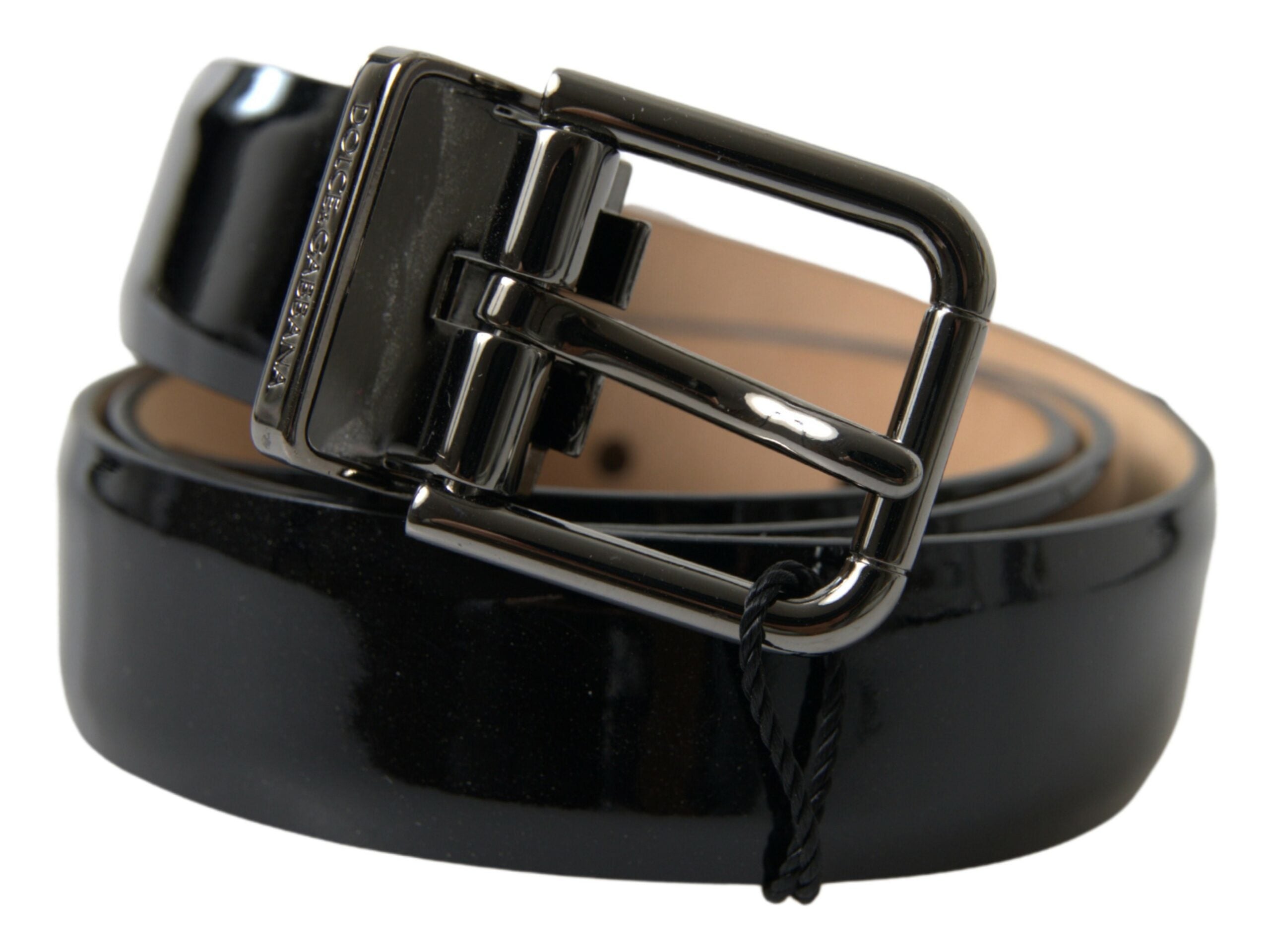 Dolce & Gabbana Elegant Black Leather Belt with Metal Buckle - Luksusmuotia Dolce & Gabbana - Tutustu YVES JAVANNI® 