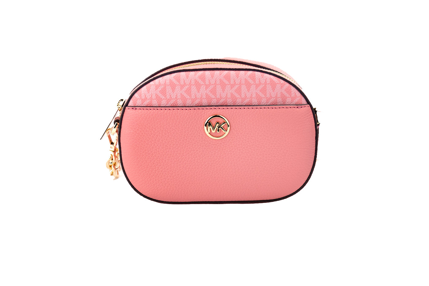 Michael Kors Jet Set Glam Tea Rose Leather Oval Crossbody Handbag Purse - Luksusmuotia Michael Kors - Tutustu YVES JAVANNI® 