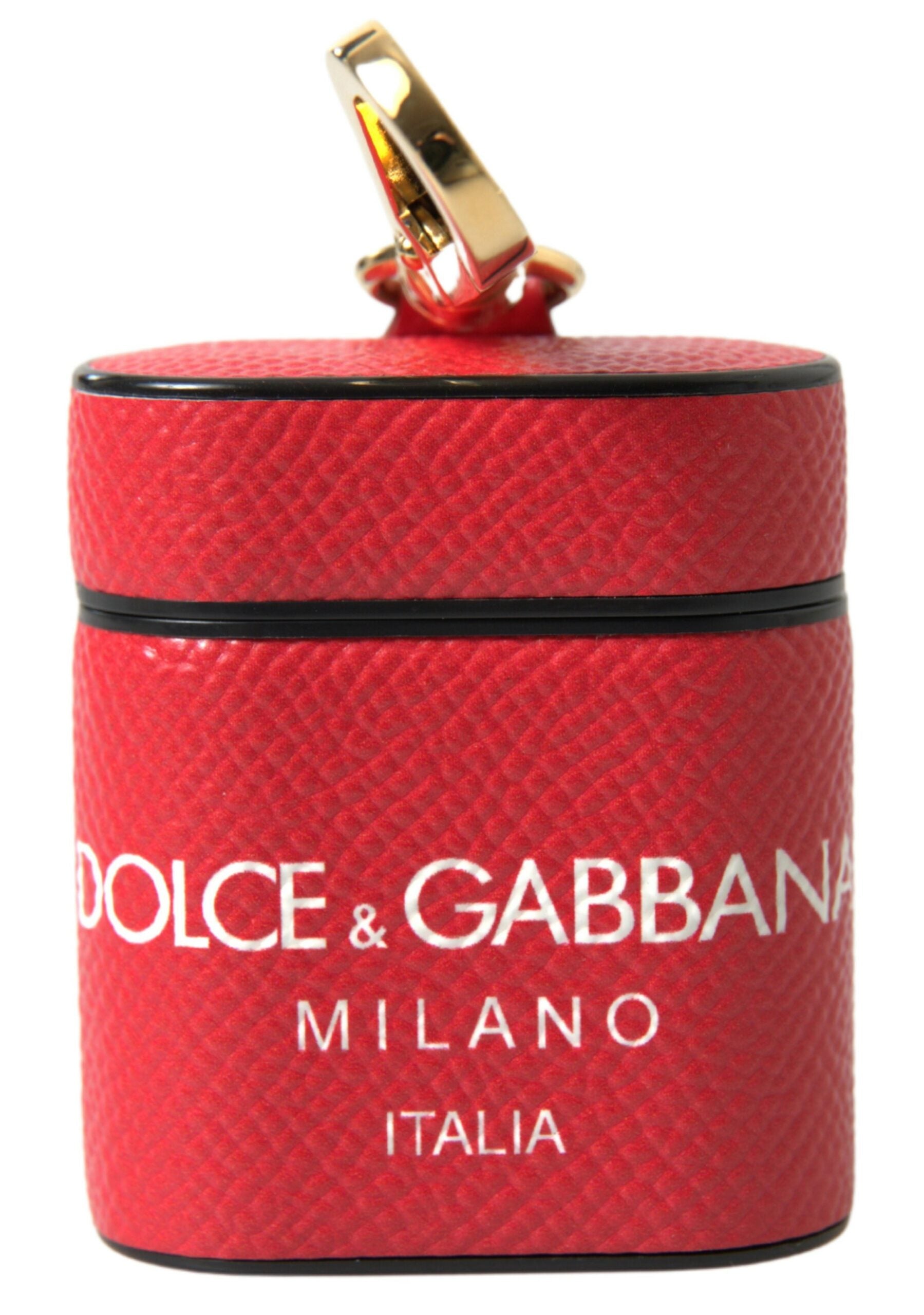 Dolce & Gabbana Elegant Red Leather Airpods Case - Luksusmuotia Dolce & Gabbana - Tutustu YVES JAVANNI® 