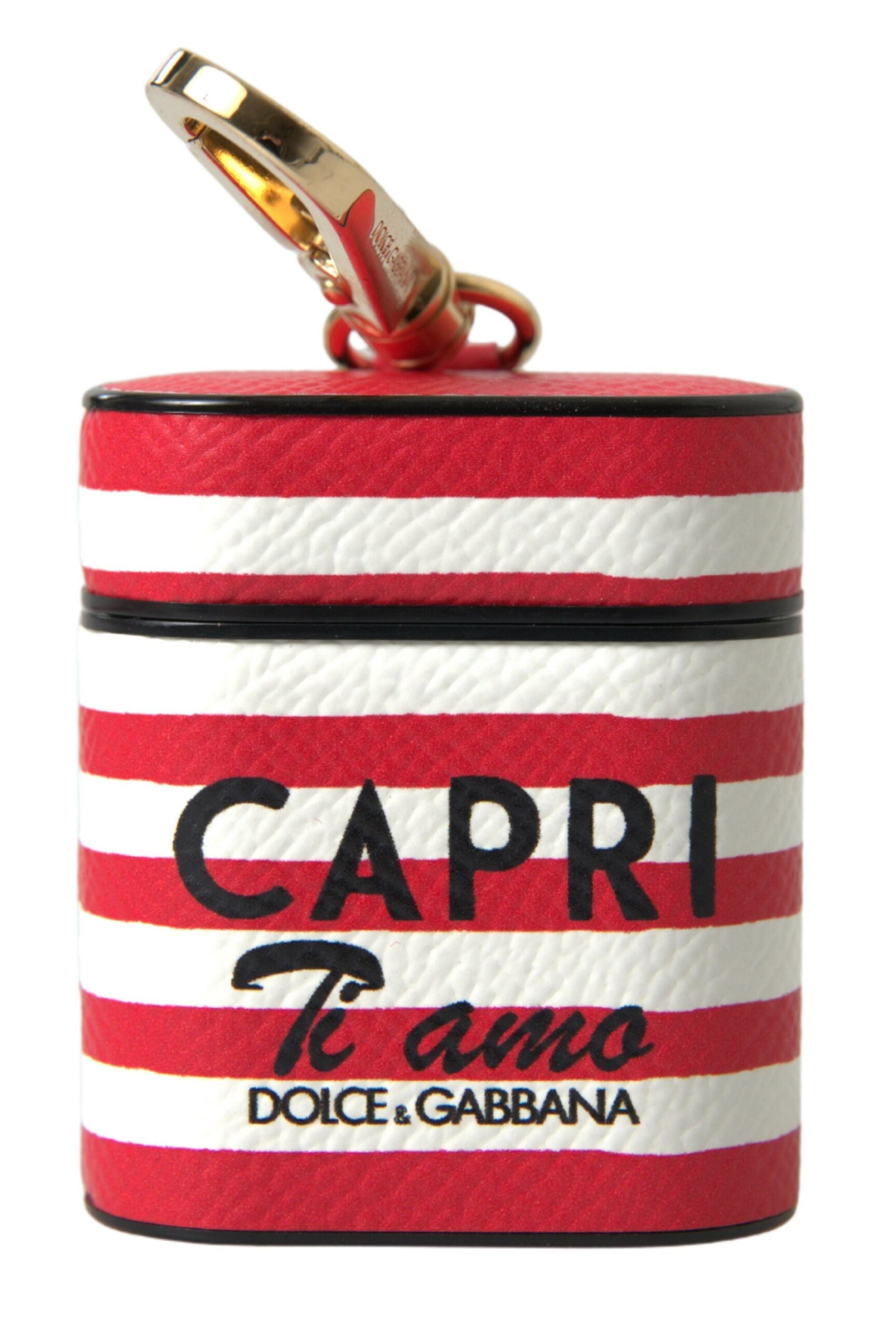 Dolce & Gabbana Elegant Red Leather Airpods Case - Luksusmuotia Dolce & Gabbana - Tutustu YVES JAVANNI® 