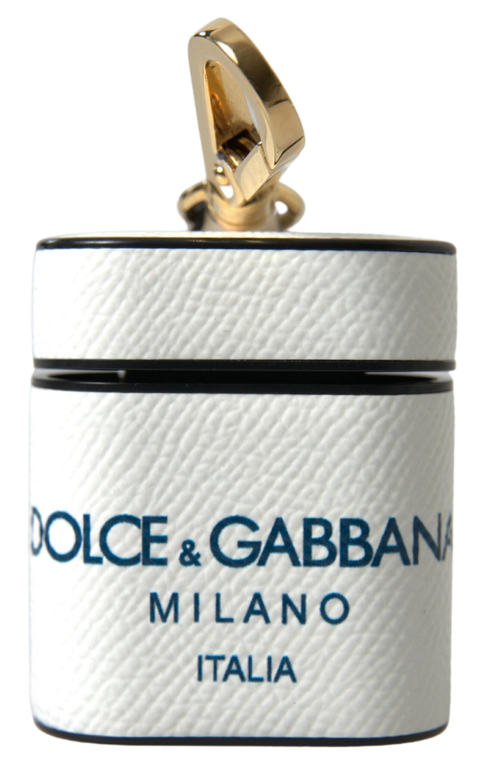 Dolce & Gabbana Elegant Leather Airpods Case in White & Blue - Luksusmuotia Dolce & Gabbana - Tutustu YVES JAVANNI® 