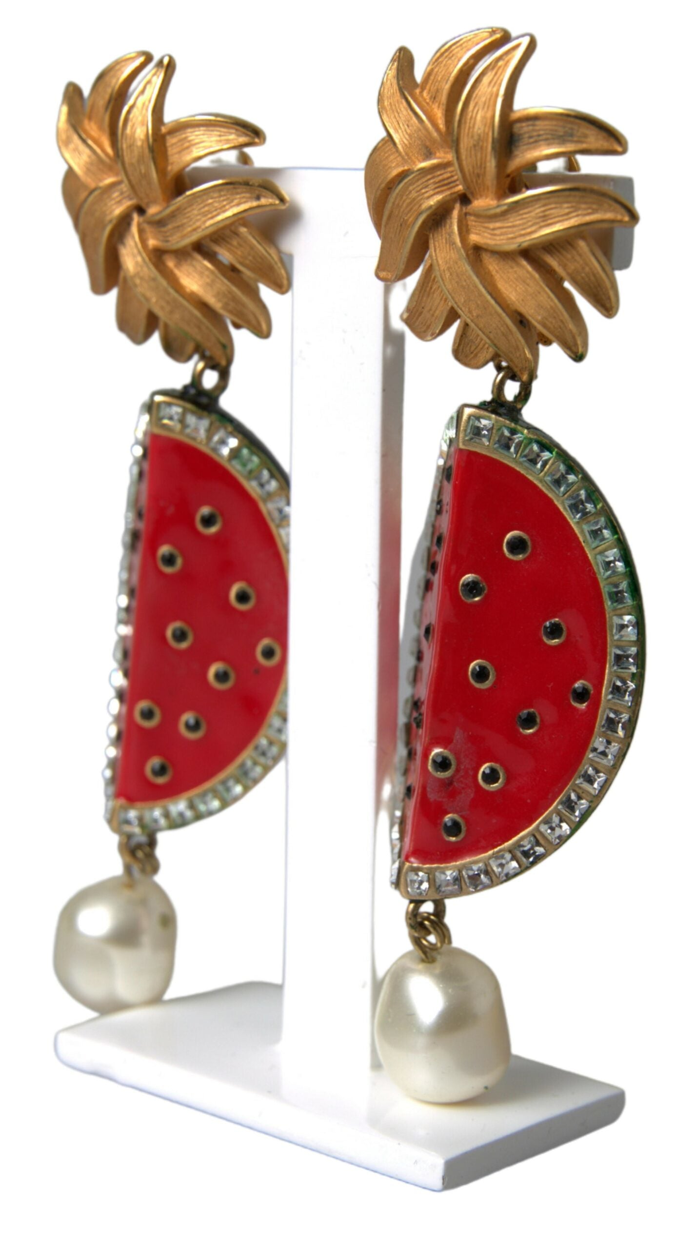 Dolce & Gabbana Radiant Red Watermelon Clip-On Earrings - Luksuslaukut ja asusteet Dolce & Gabbana - Tutustu YVES JAVANNI® 