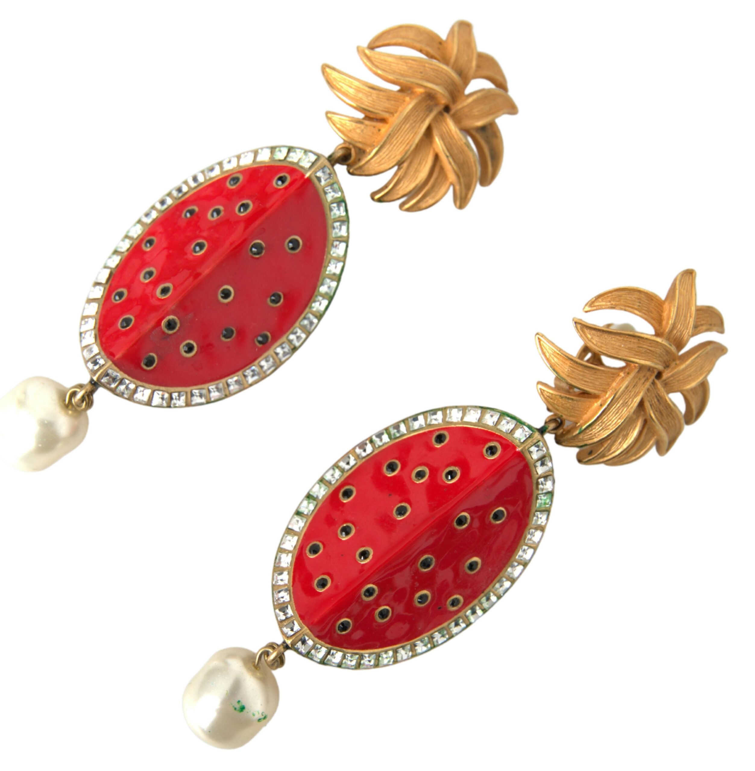 Dolce & Gabbana Radiant Red Watermelon Clip-On Earrings - Luksuslaukut ja asusteet Dolce & Gabbana - Tutustu YVES JAVANNI® 