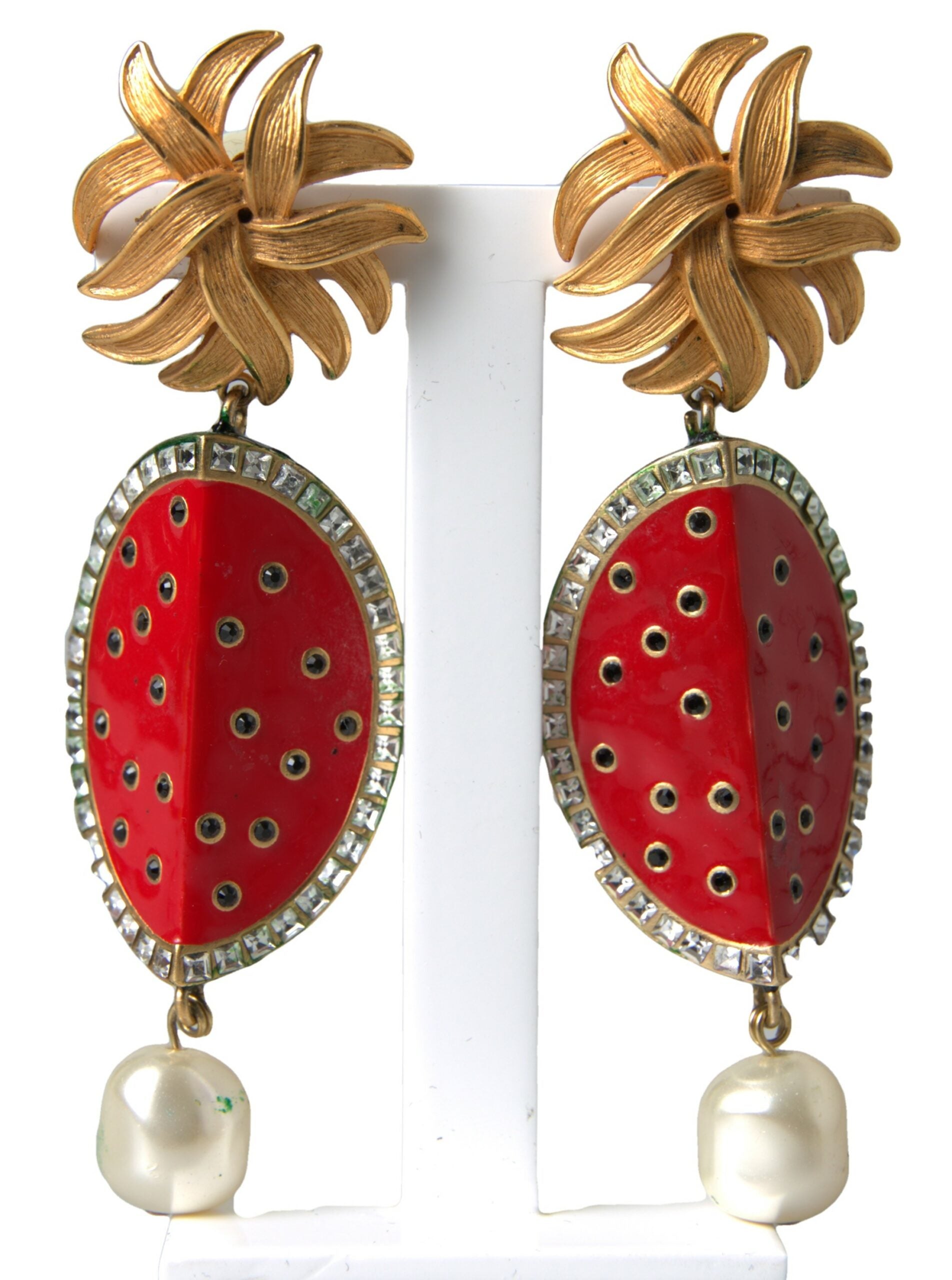 Dolce & Gabbana Radiant Red Watermelon Clip-On Earrings - Luksuslaukut ja asusteet Dolce & Gabbana - Tutustu YVES JAVANNI® 